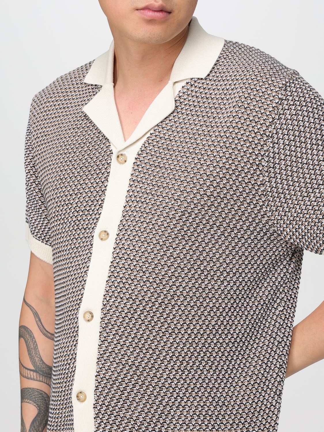 Boss Polo Shirt Men Yellow Cream