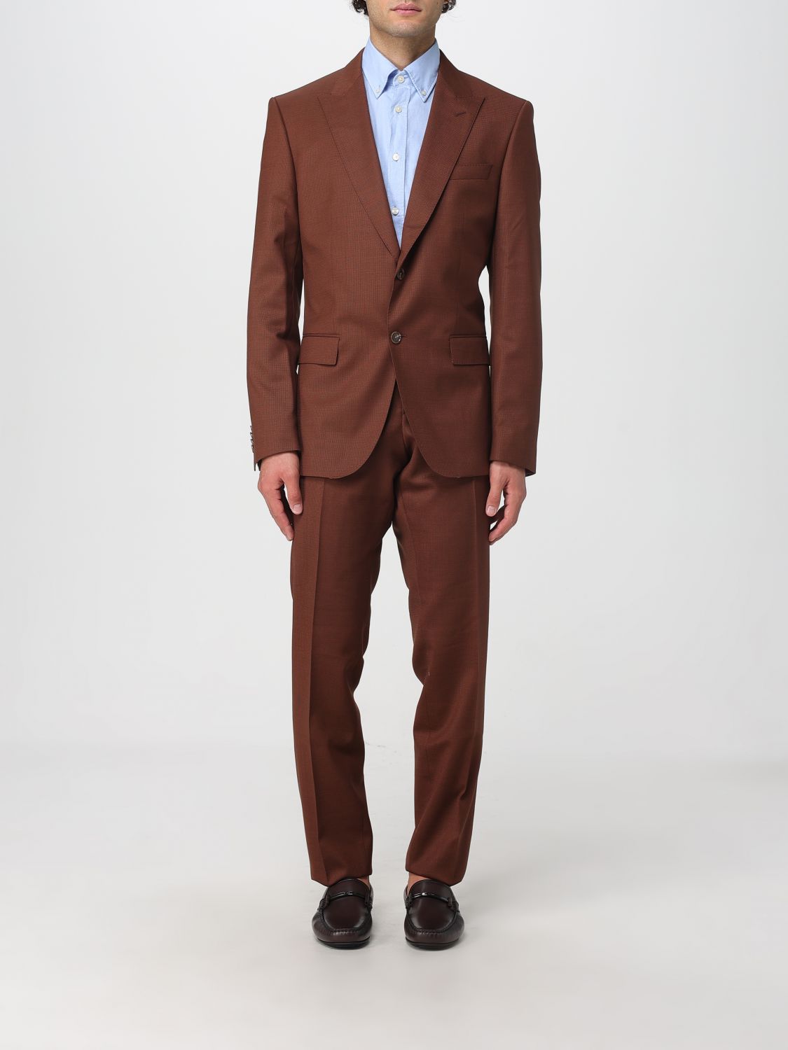 Boss Suit Men Brown
