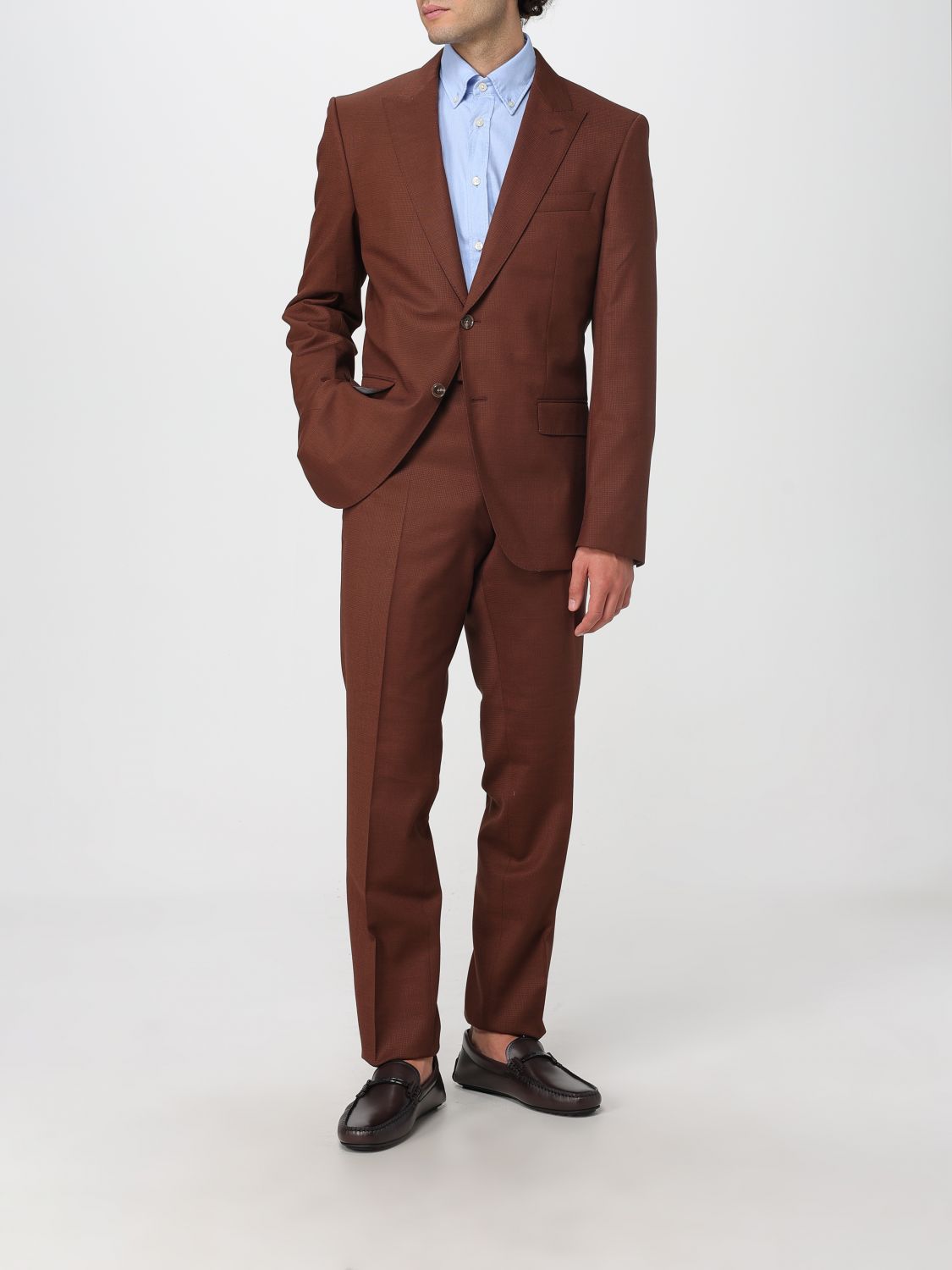 Boss Suit Men Brown