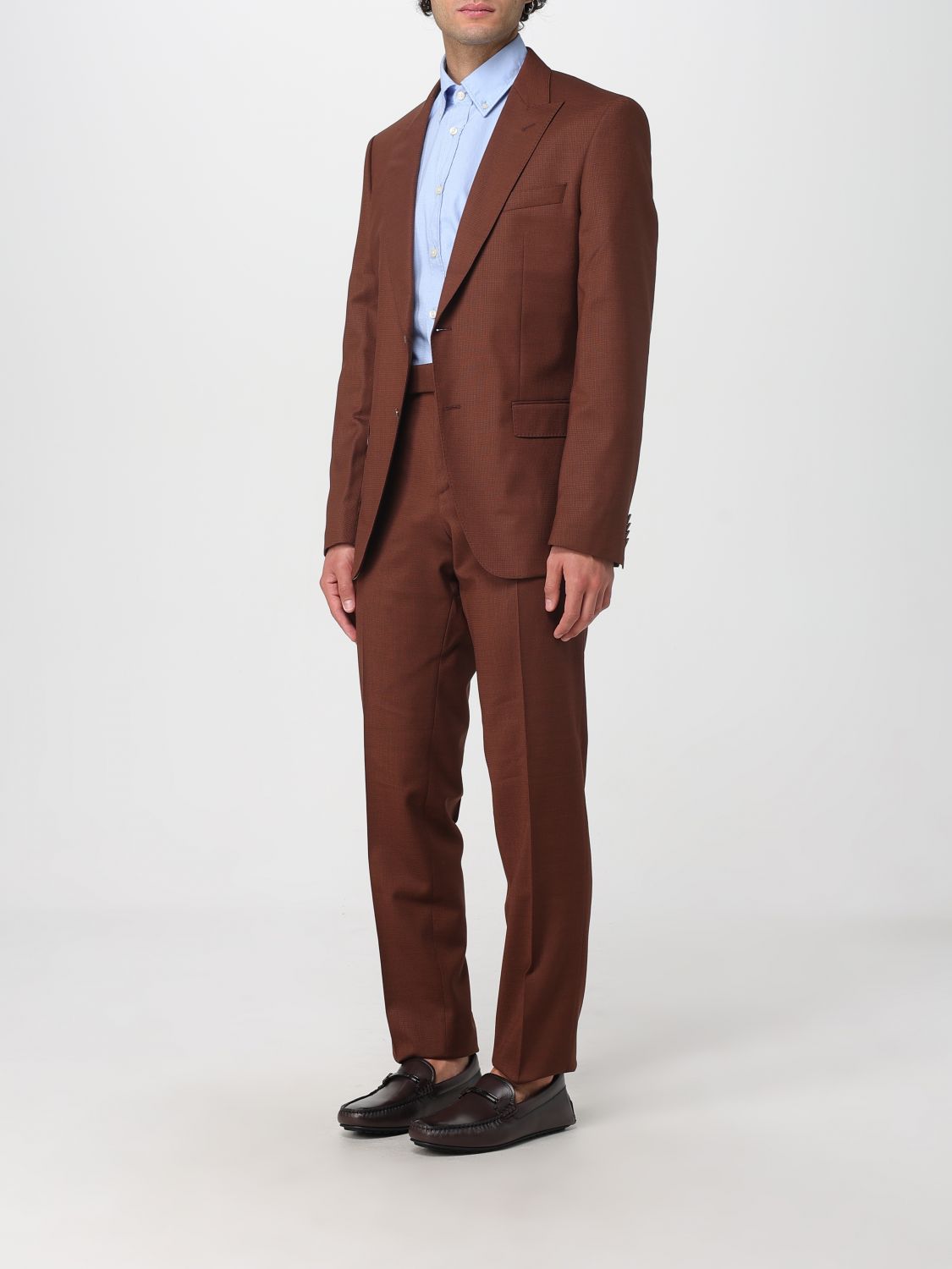 Boss Suit Men Brown