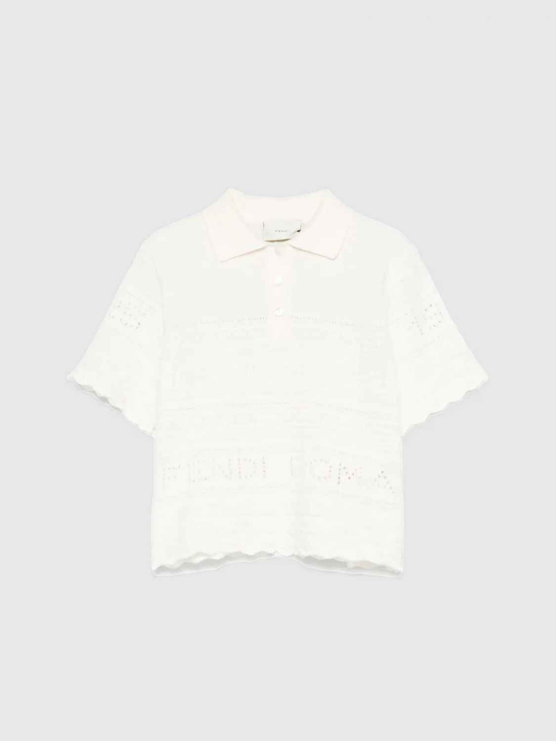 Fendi Polo Shirt Kids White