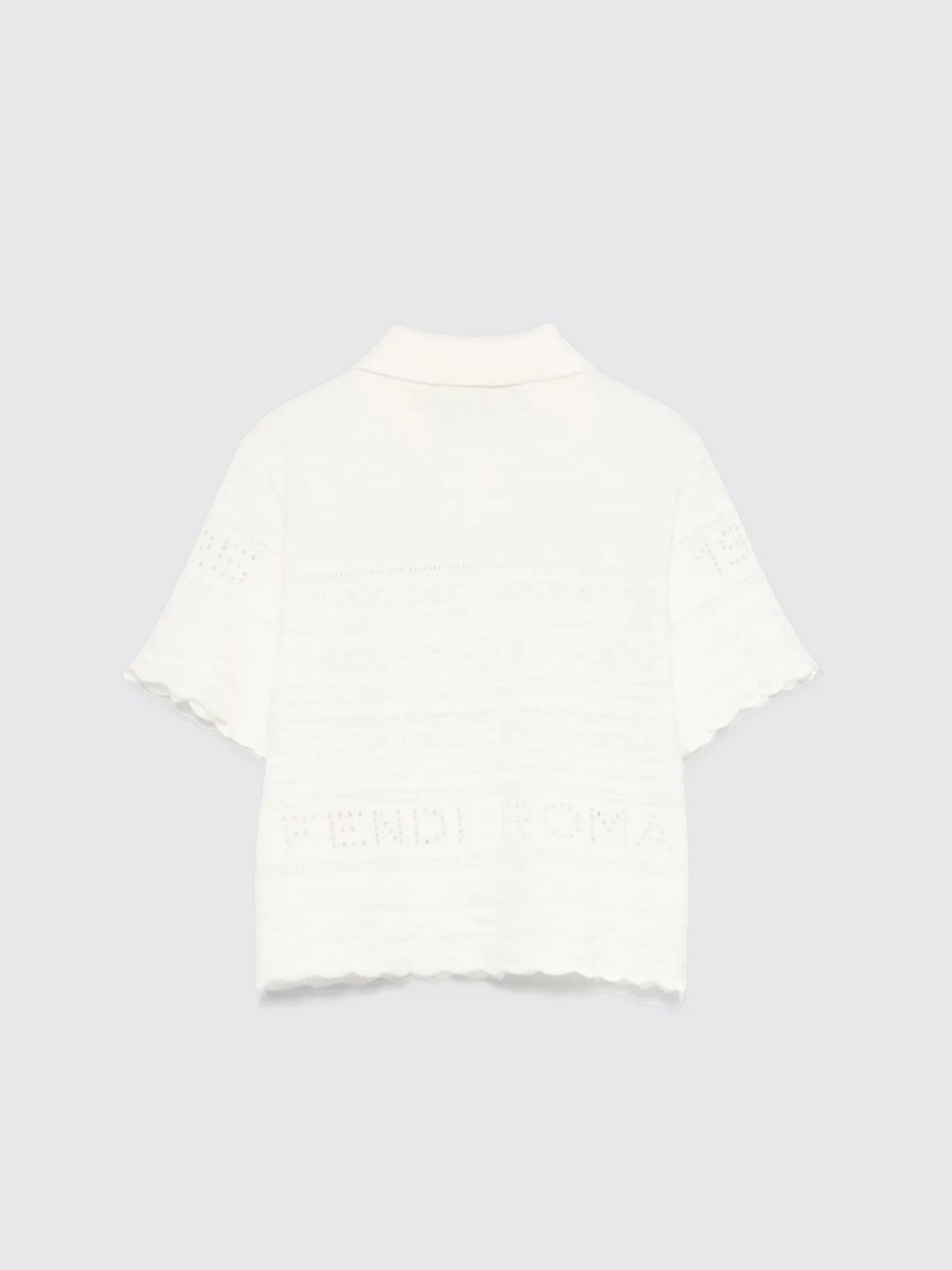 Fendi Polo Shirt Kids White