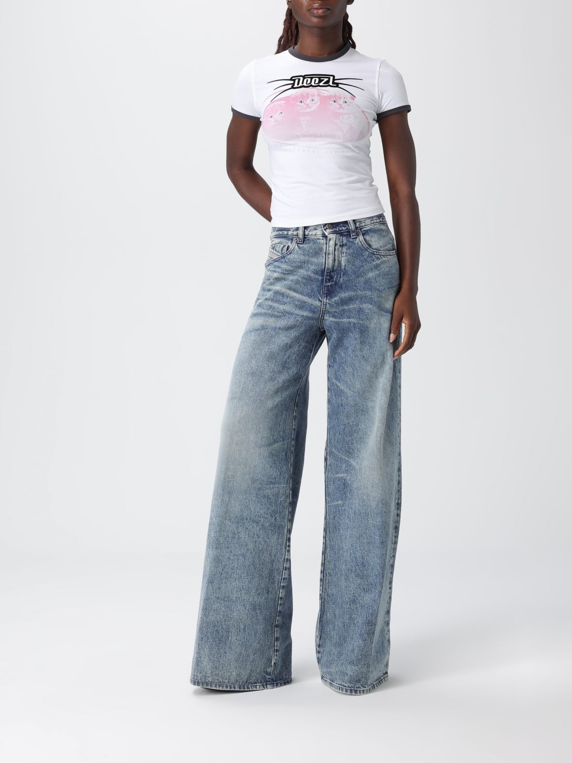 Diesel Pants Woman Black