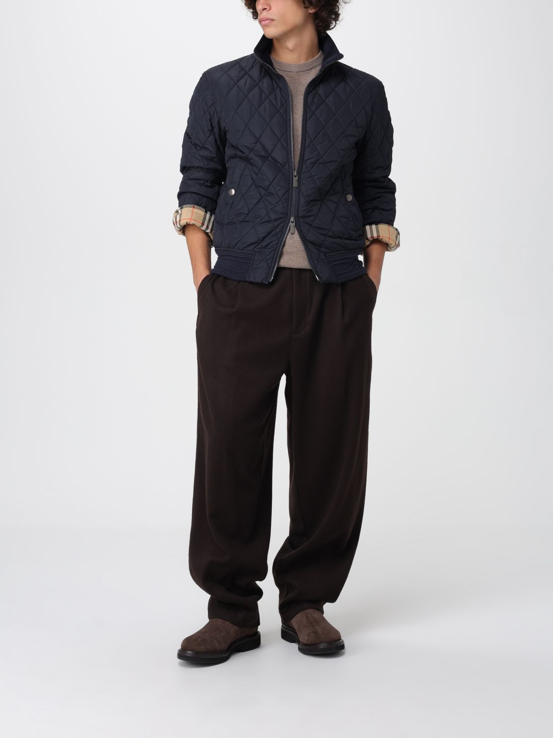 Burberry Coat Men Blue