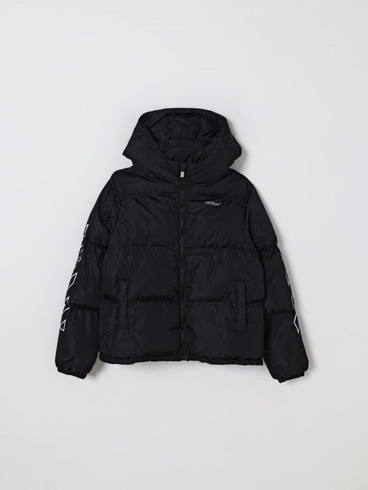Off White Kids Coat Kids Black