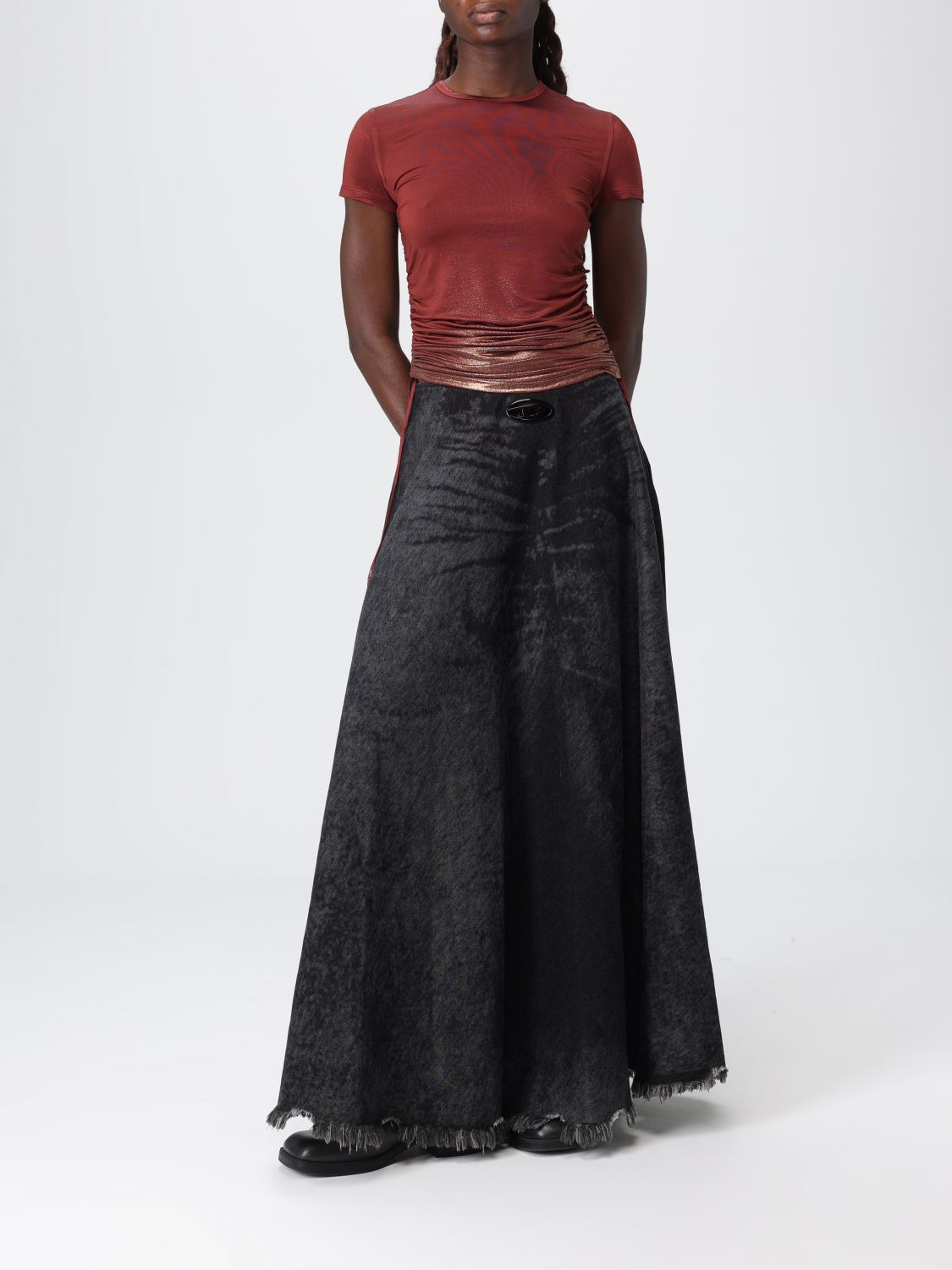 Diesel T Shirt Woman Brown