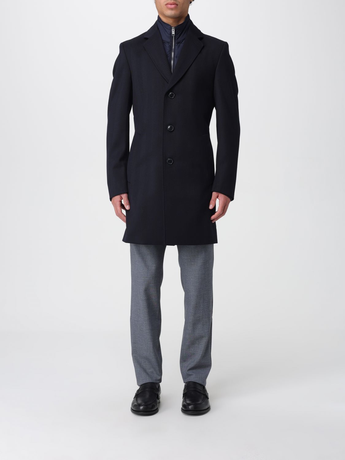 Boss Coat Men Blue