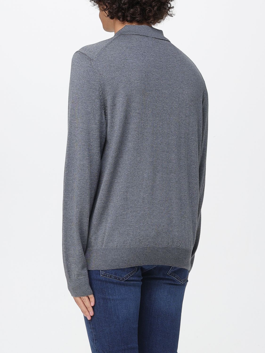 Boss Polo Shirt Men Grey
