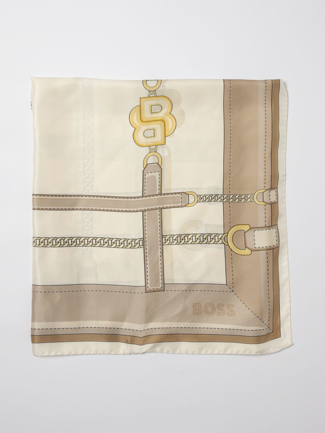 Boss Neck Scarf Woman Beige