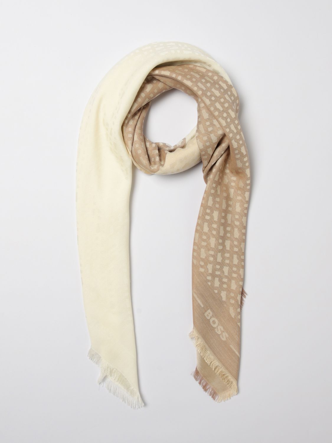 Boss Scarf Woman Beige