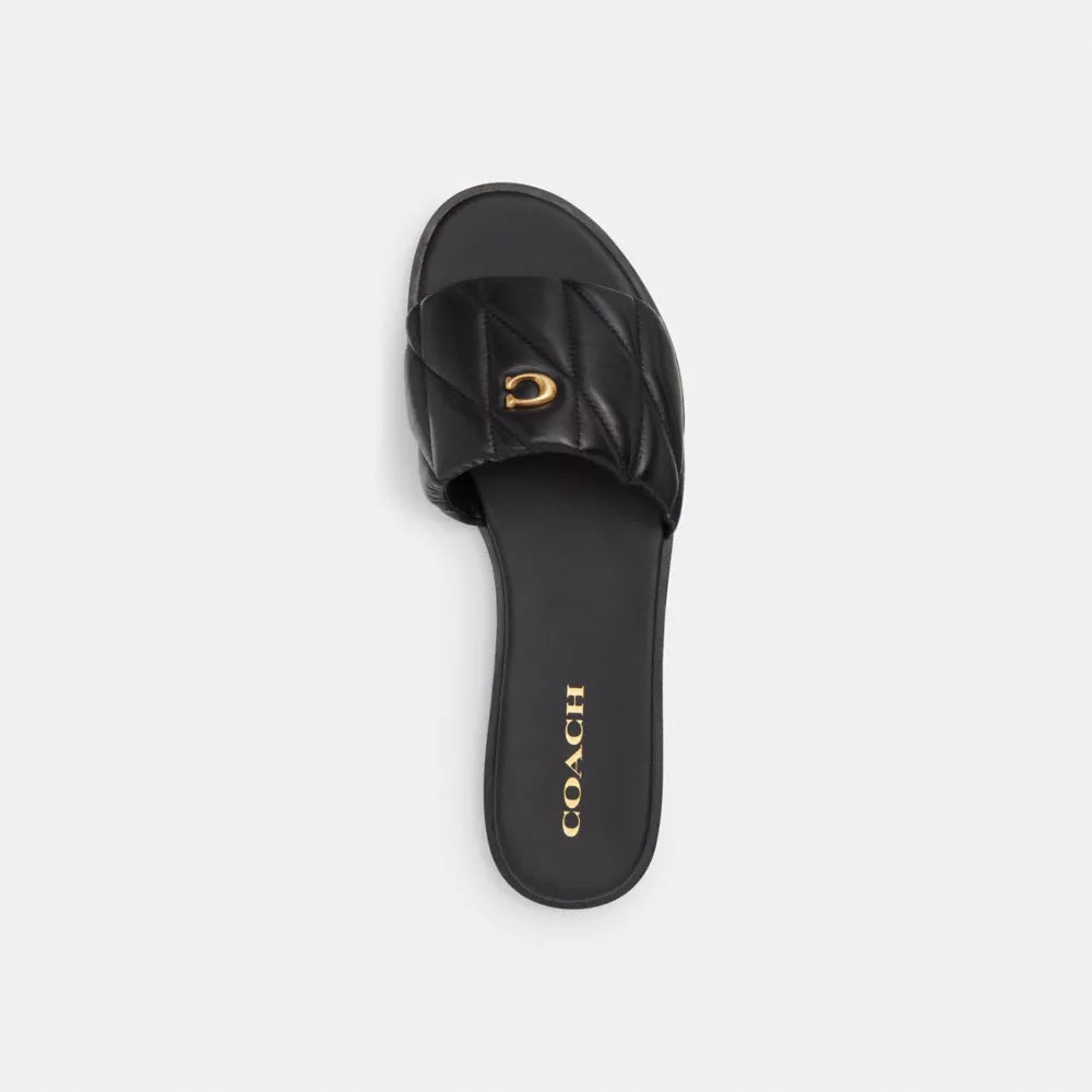 Coach Holly Quilted Slide Sandals