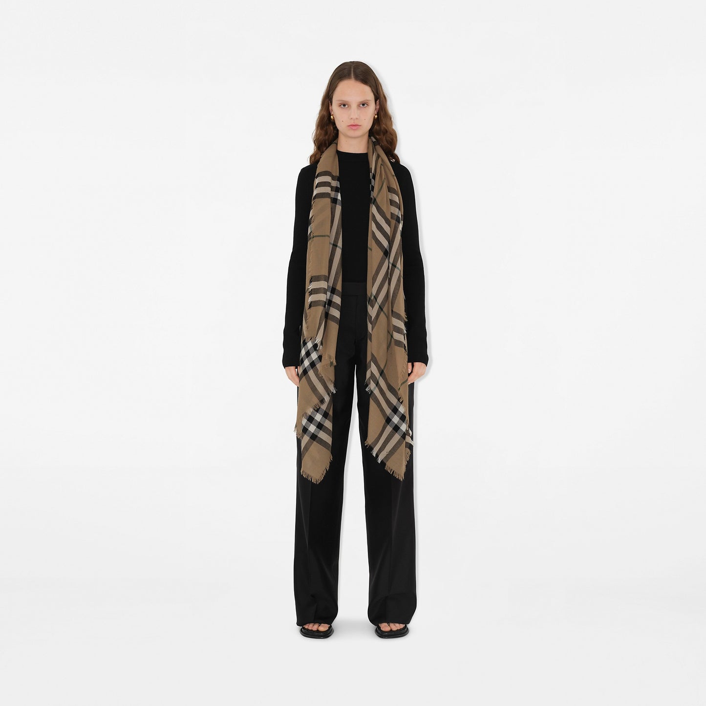 Burberry Check Wool Scarf