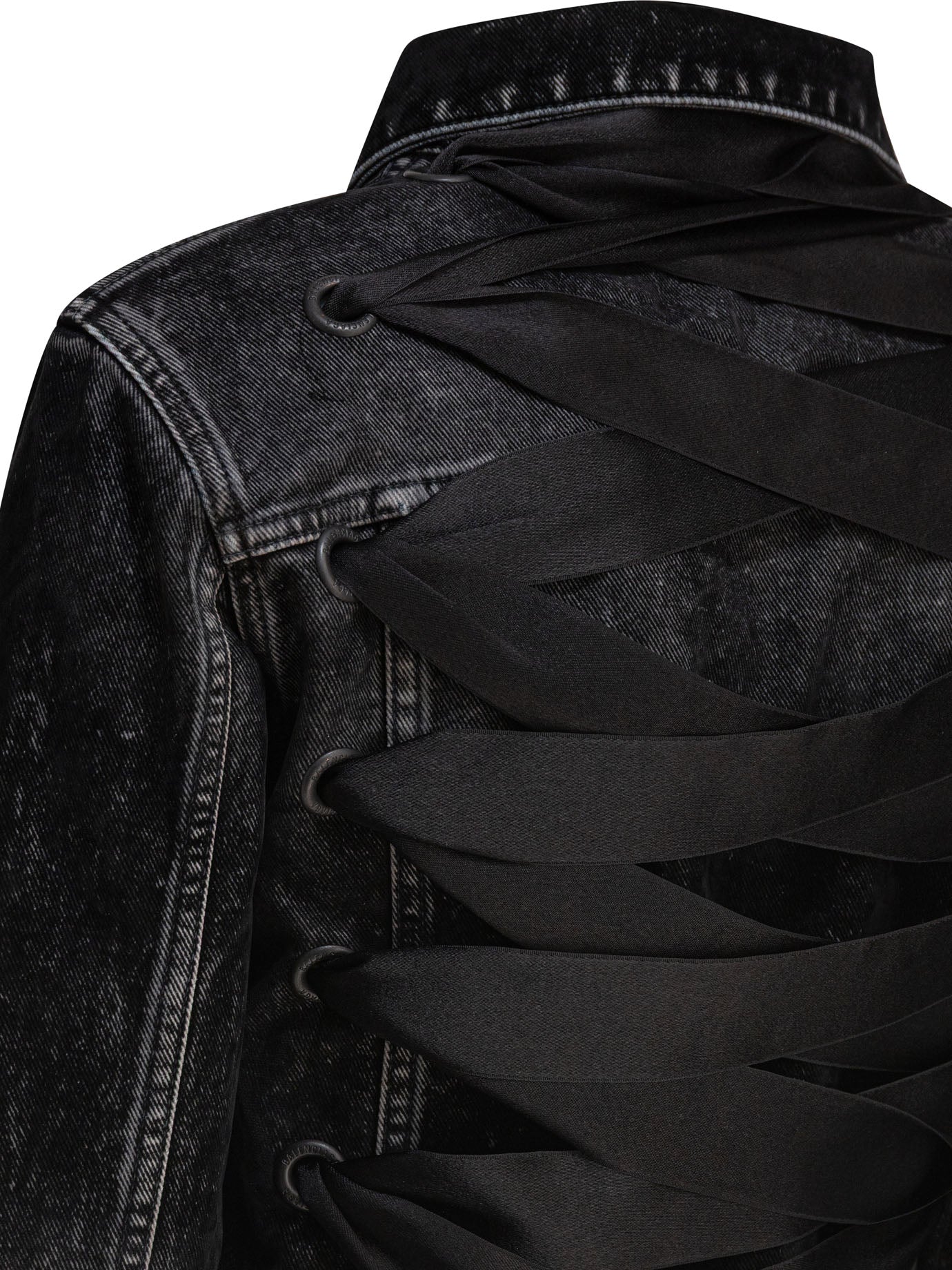 Balenciaga Denim jacket with laces - Black