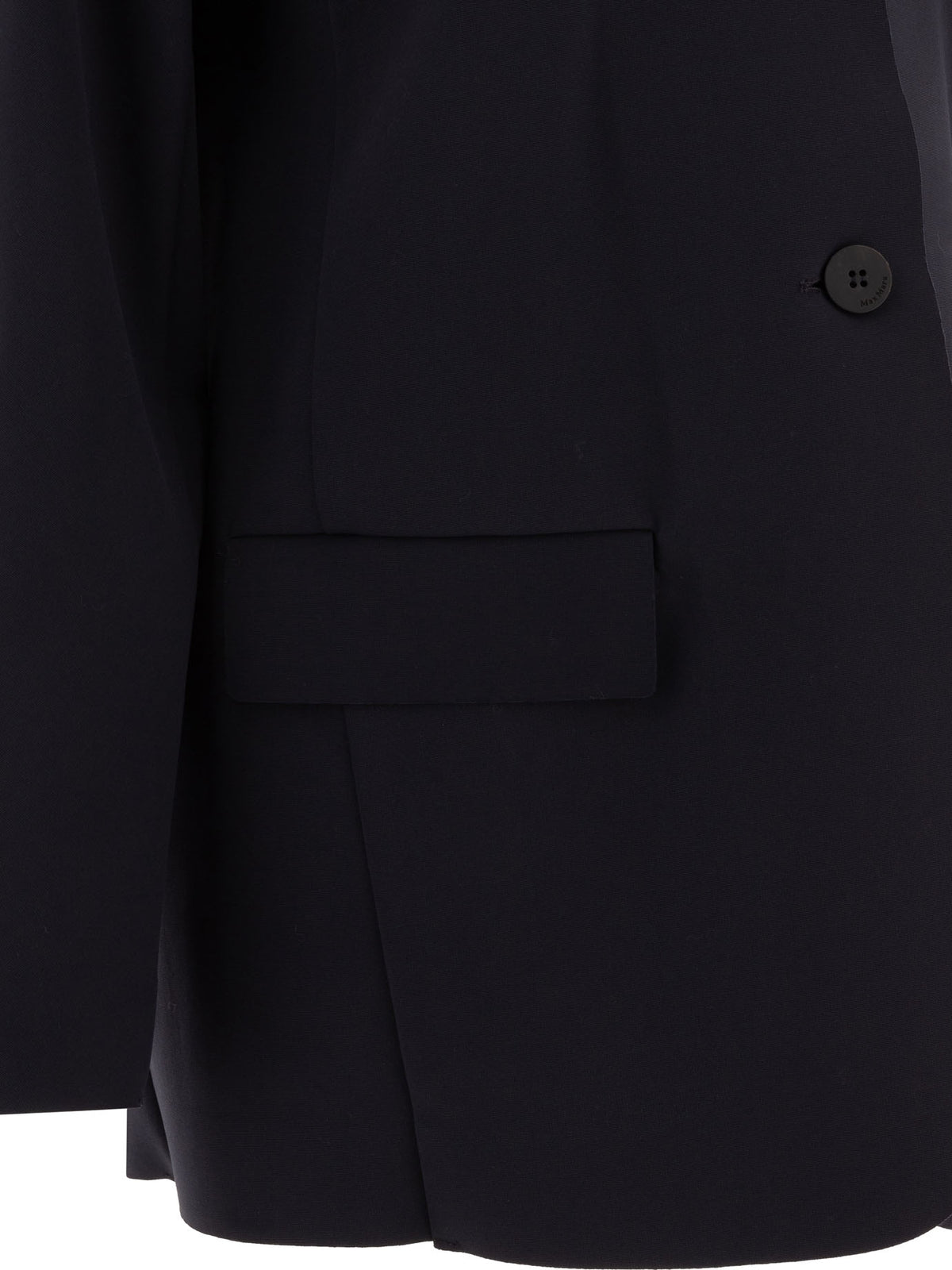 Max Mara Single-breasted jersey blazer - Blue