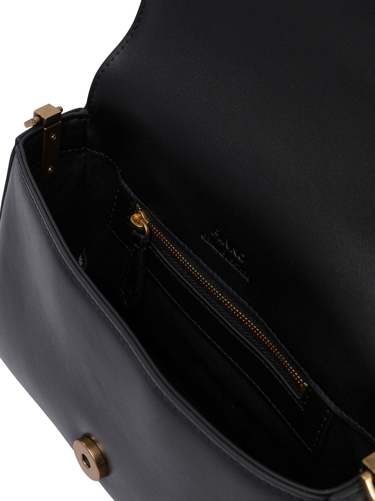 Pinko Borsa a tracolla morbida "Mini Love Bag" in pelle - Black