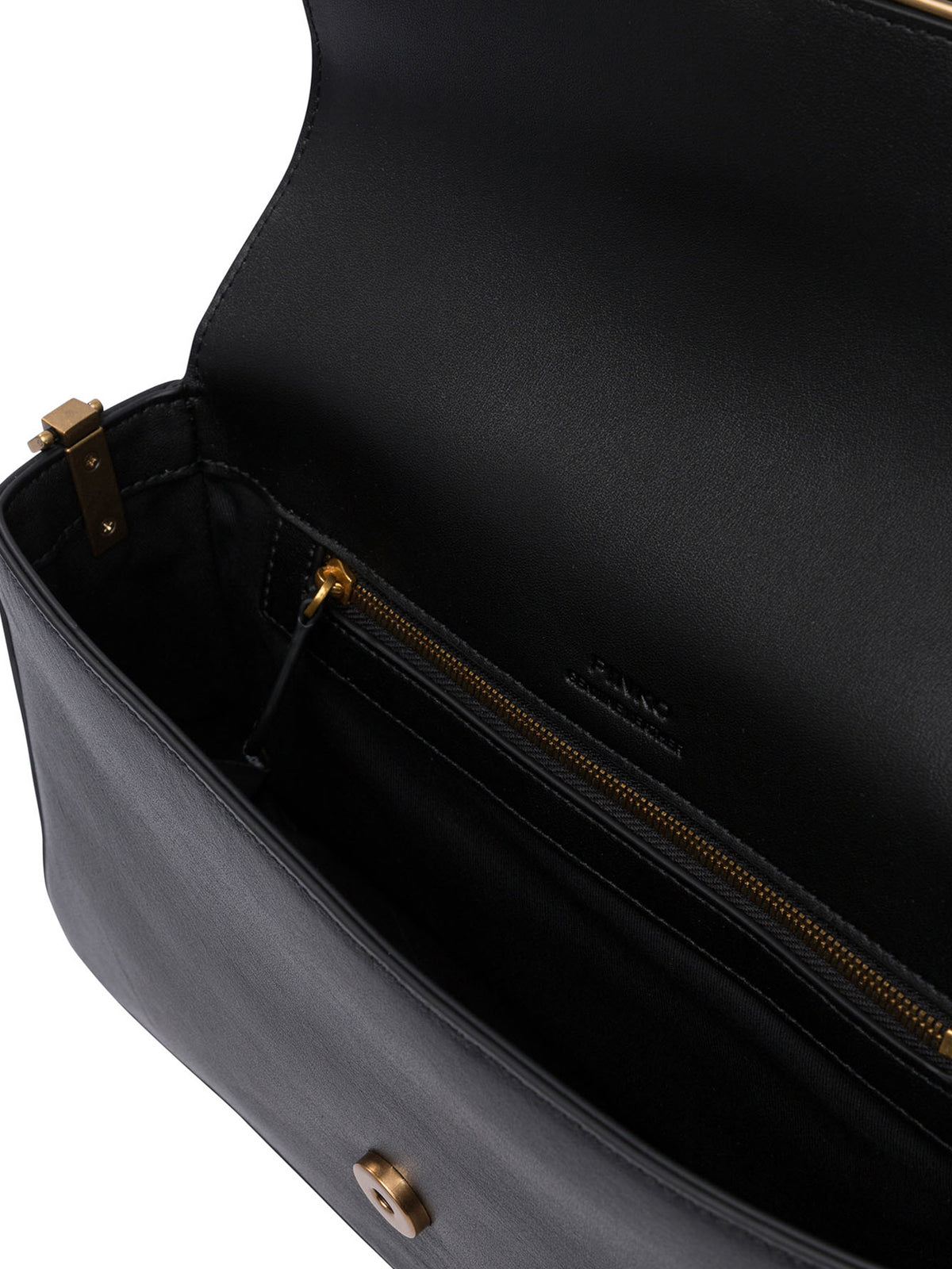 Pinko Borsa morbida a tracolla "Love Bag" in pelle - Black