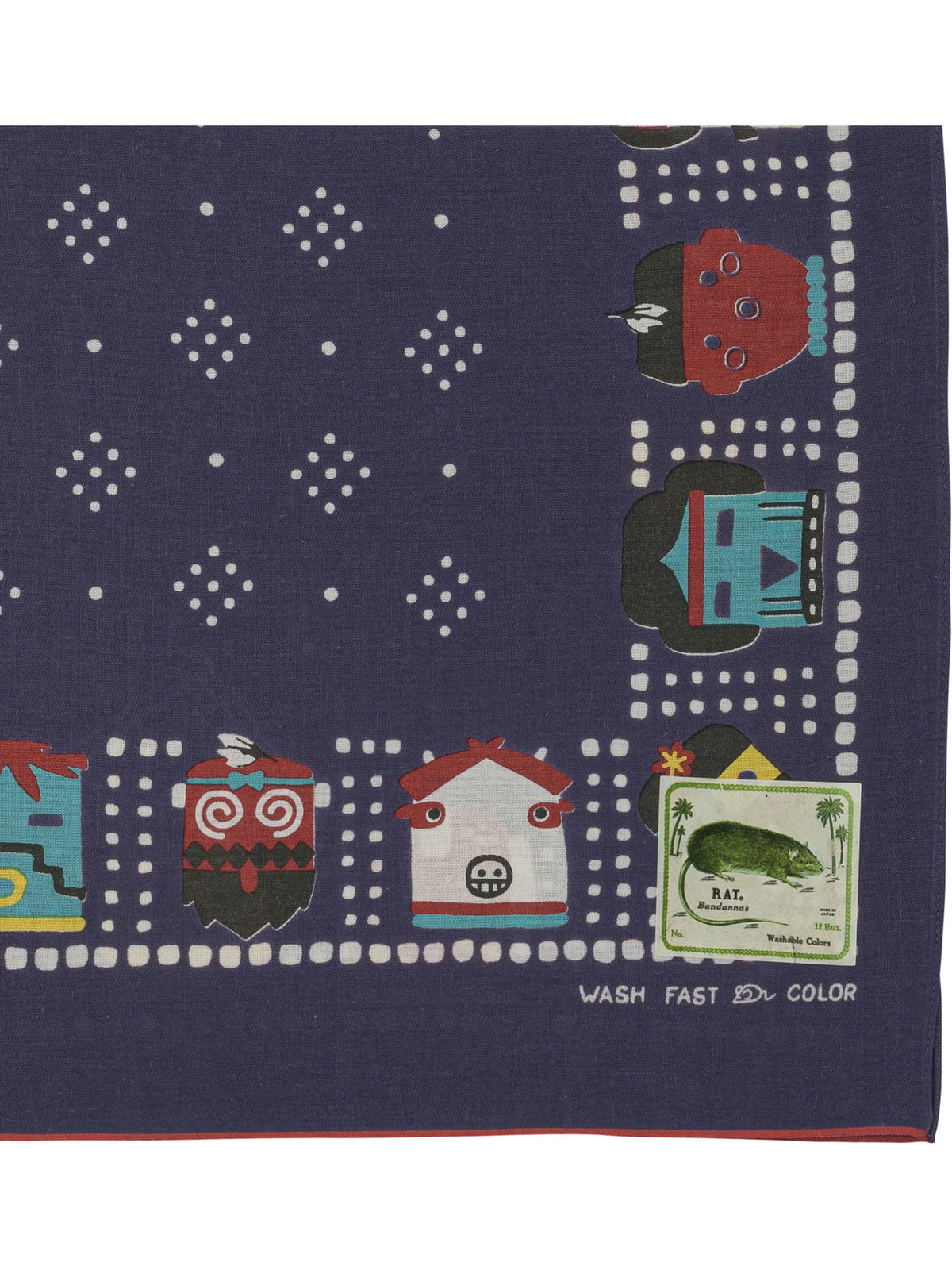 Kapital "Kachina & Peckish Rainbowy" Scarf - Blue