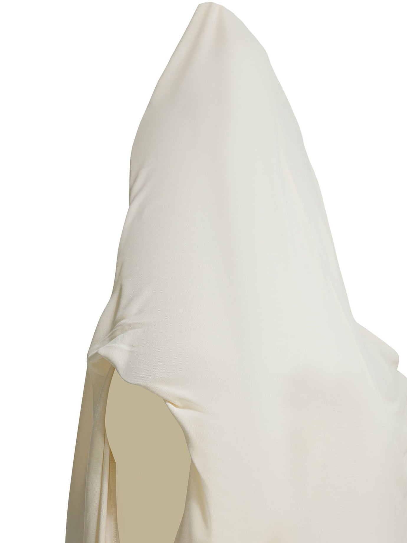 AlaïA Draped bodysuit with hood - White
