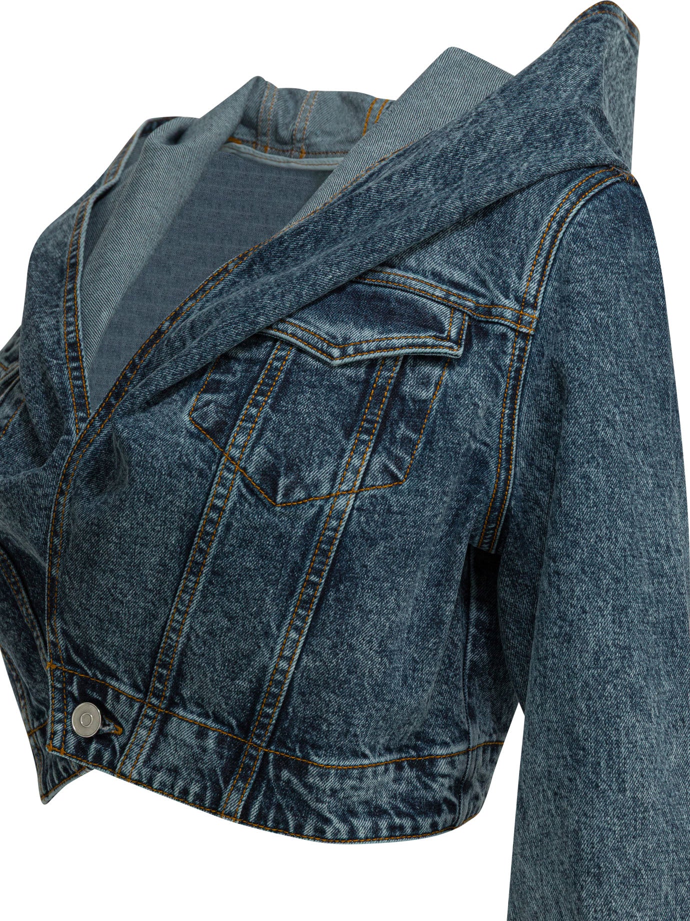AlaïA Denim jacket with hood - Light Blue