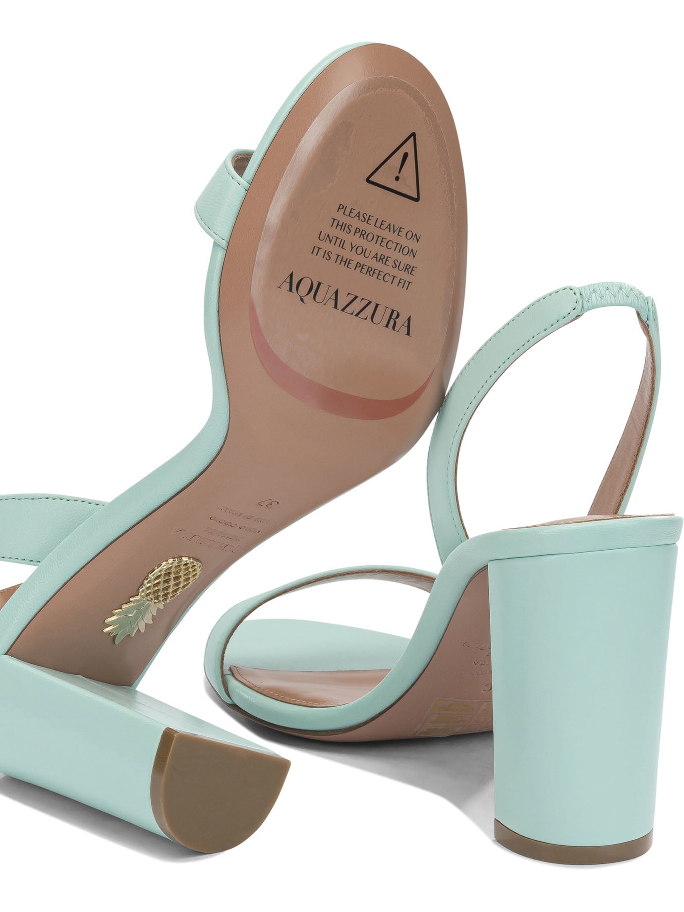 Aquazzura "So Nude Block 85mm" heeled sandals - Light Blue