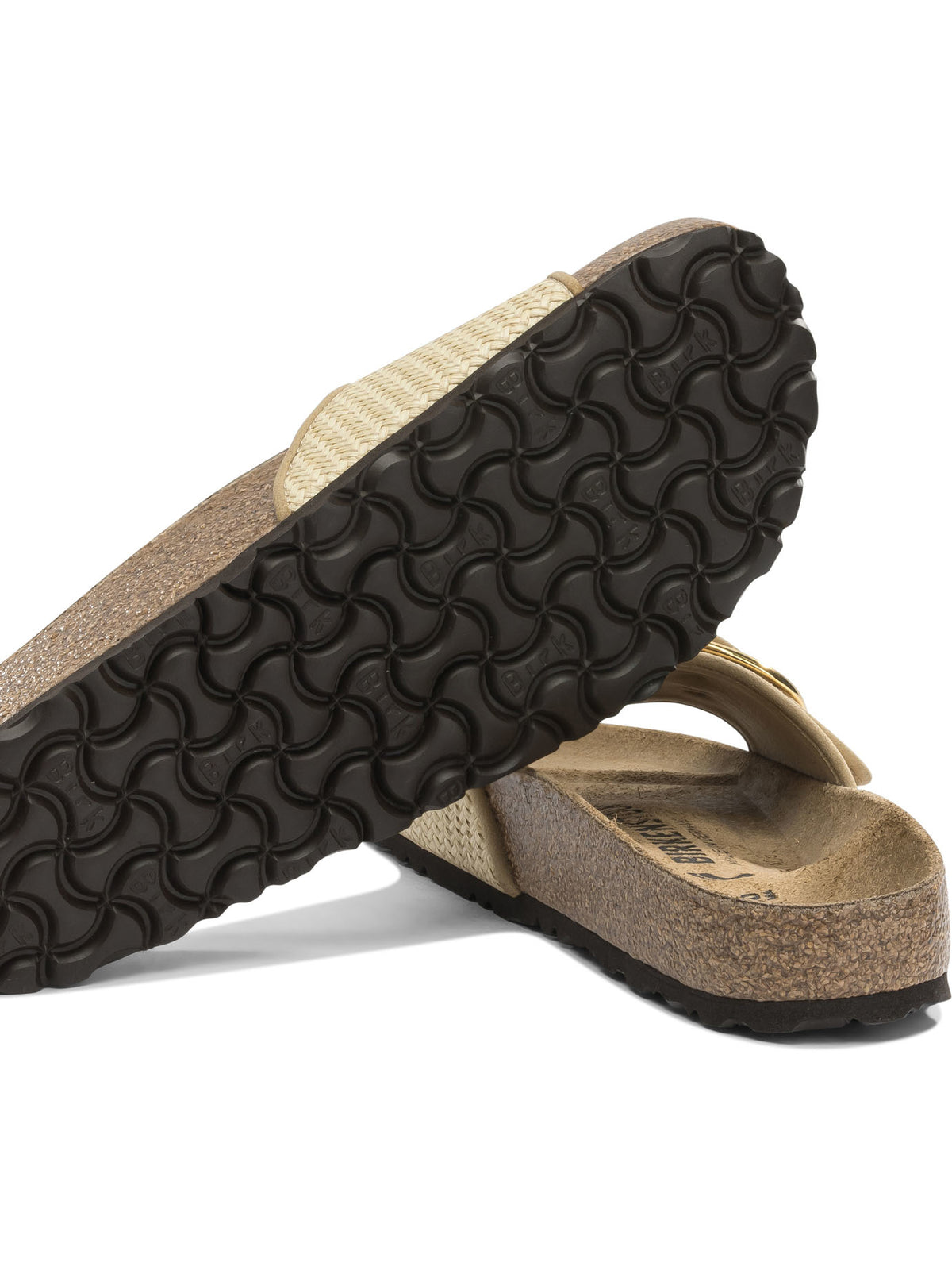 Birkenstock "Madrid Big Buckle" slides - Beige