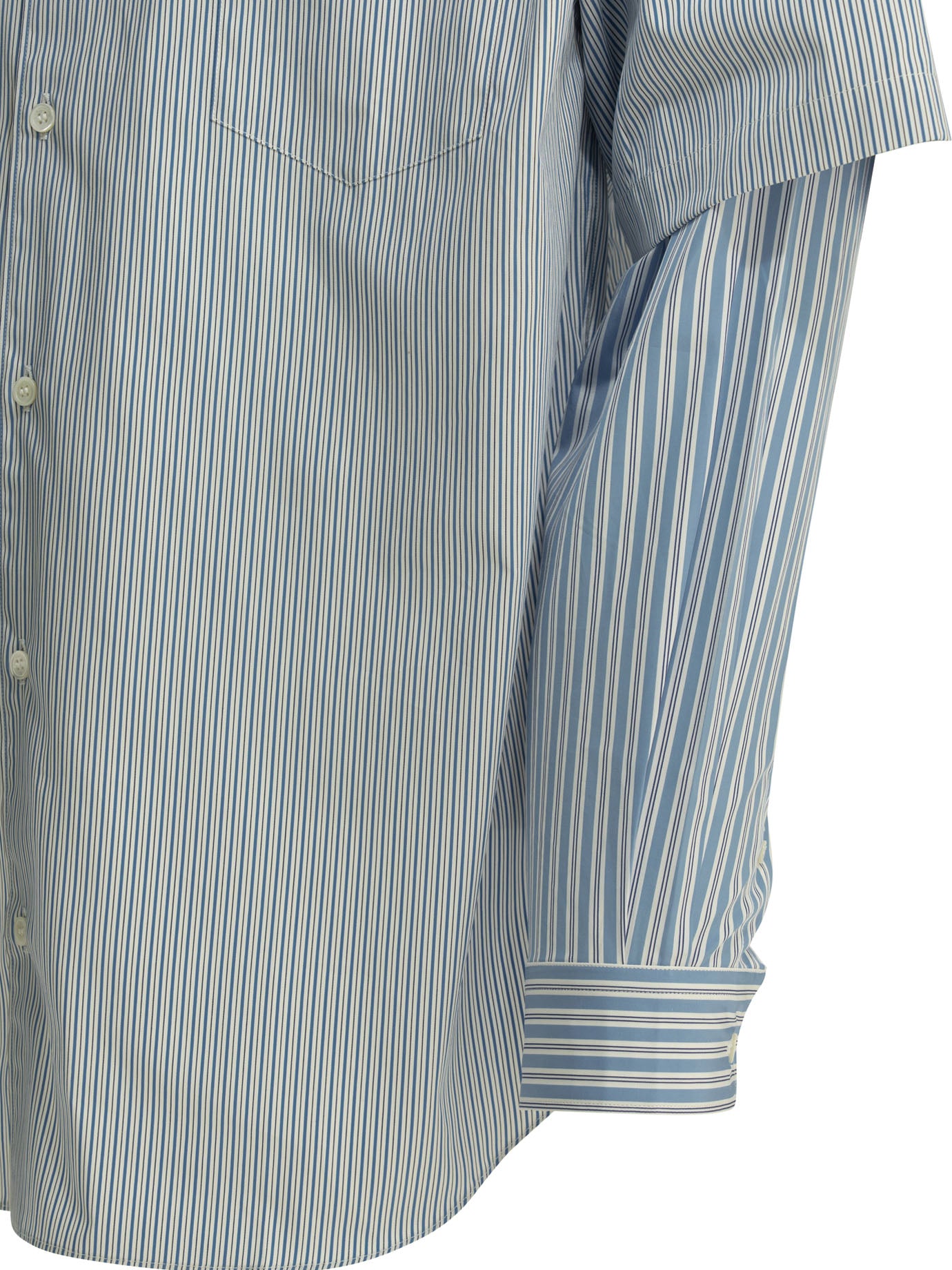 Comme Des GarçOns Homme Striped casual shirt - Light Blue