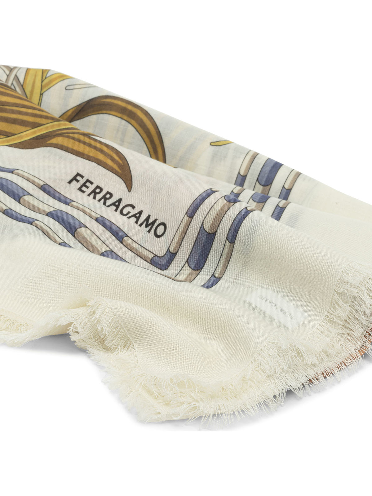 Ferragamo "Rooster" cashmere and silk scarf - Black