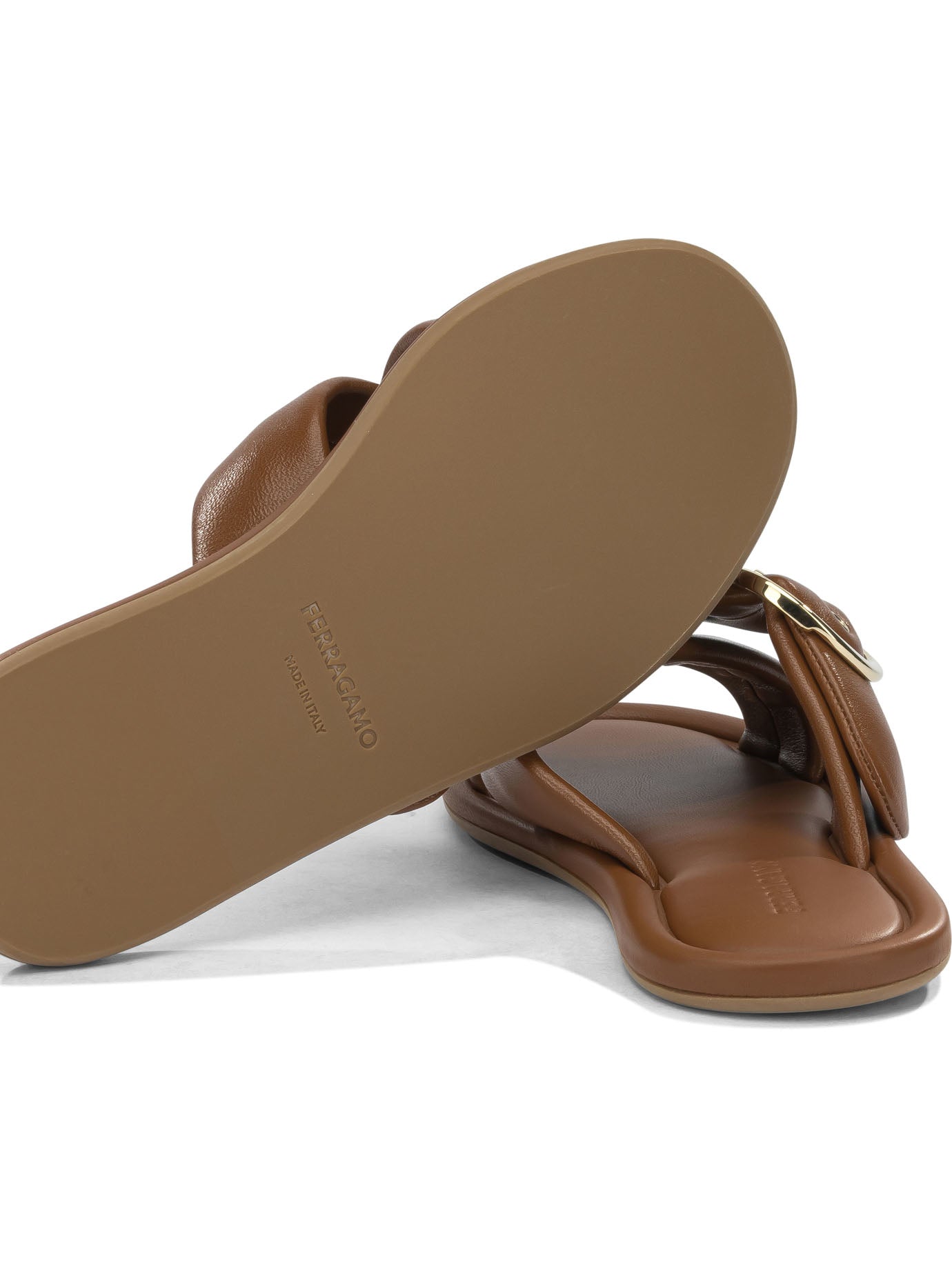 Ferragamo "Elyzia" slides - Brown