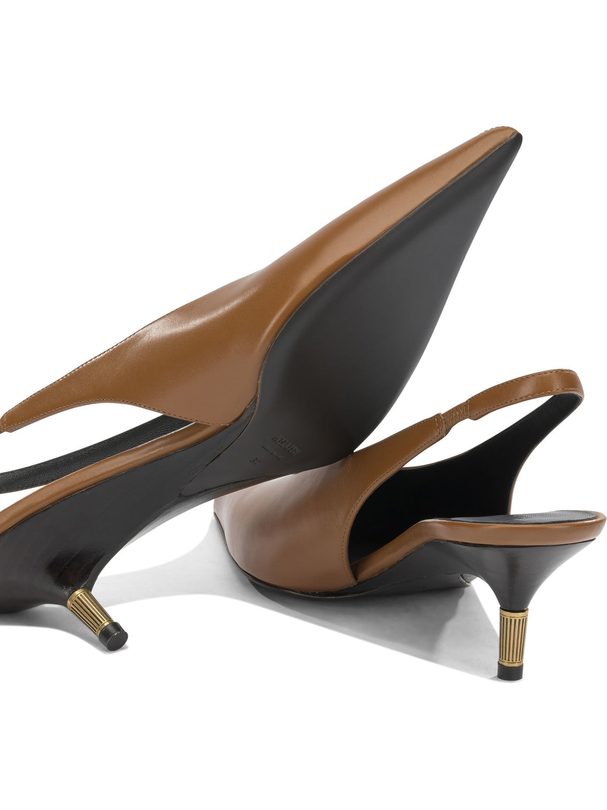 Khaite "Bella 55MM" Slingback - Brown