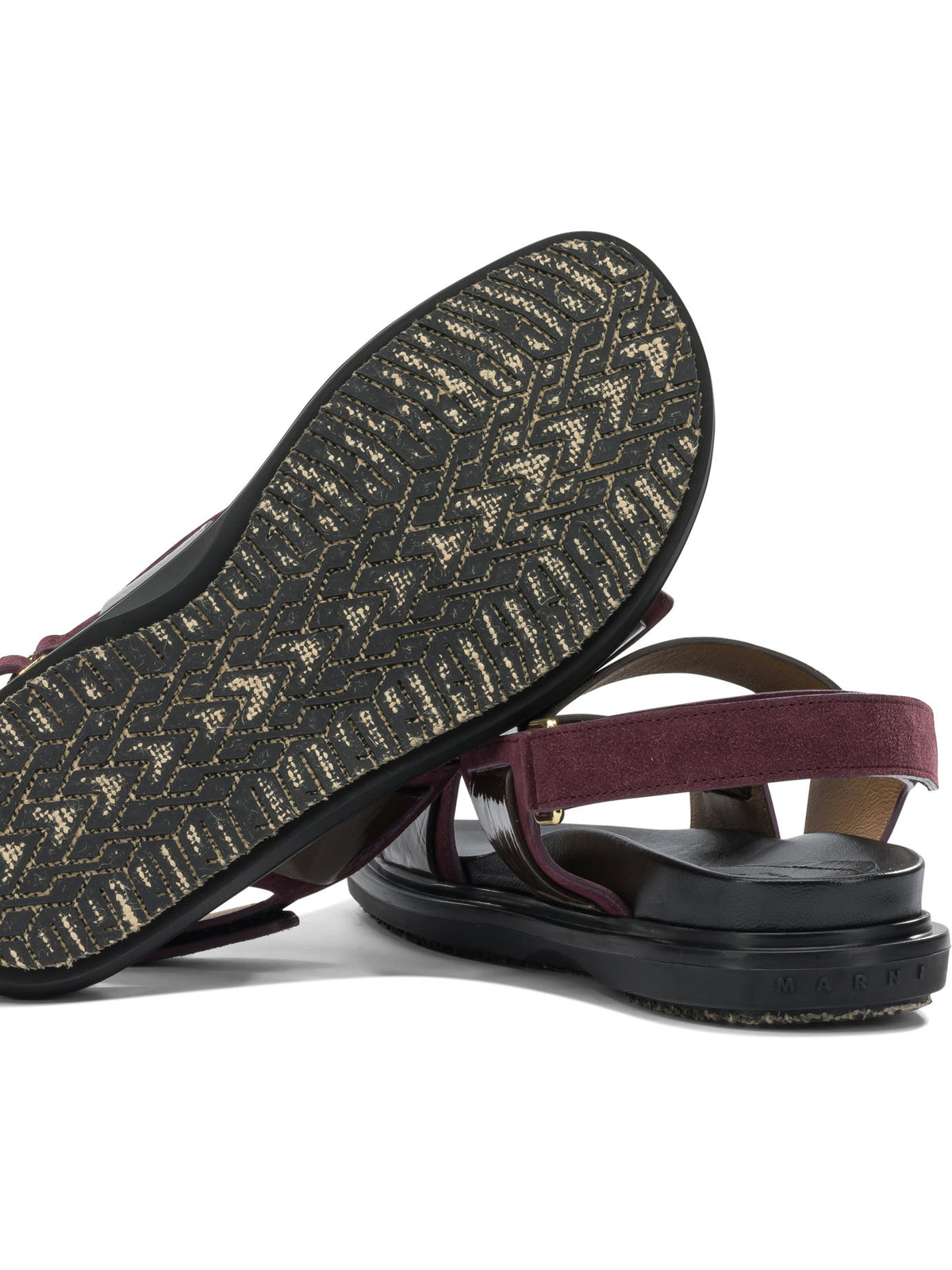 Marni "Fussbett" leather sandals - Brown