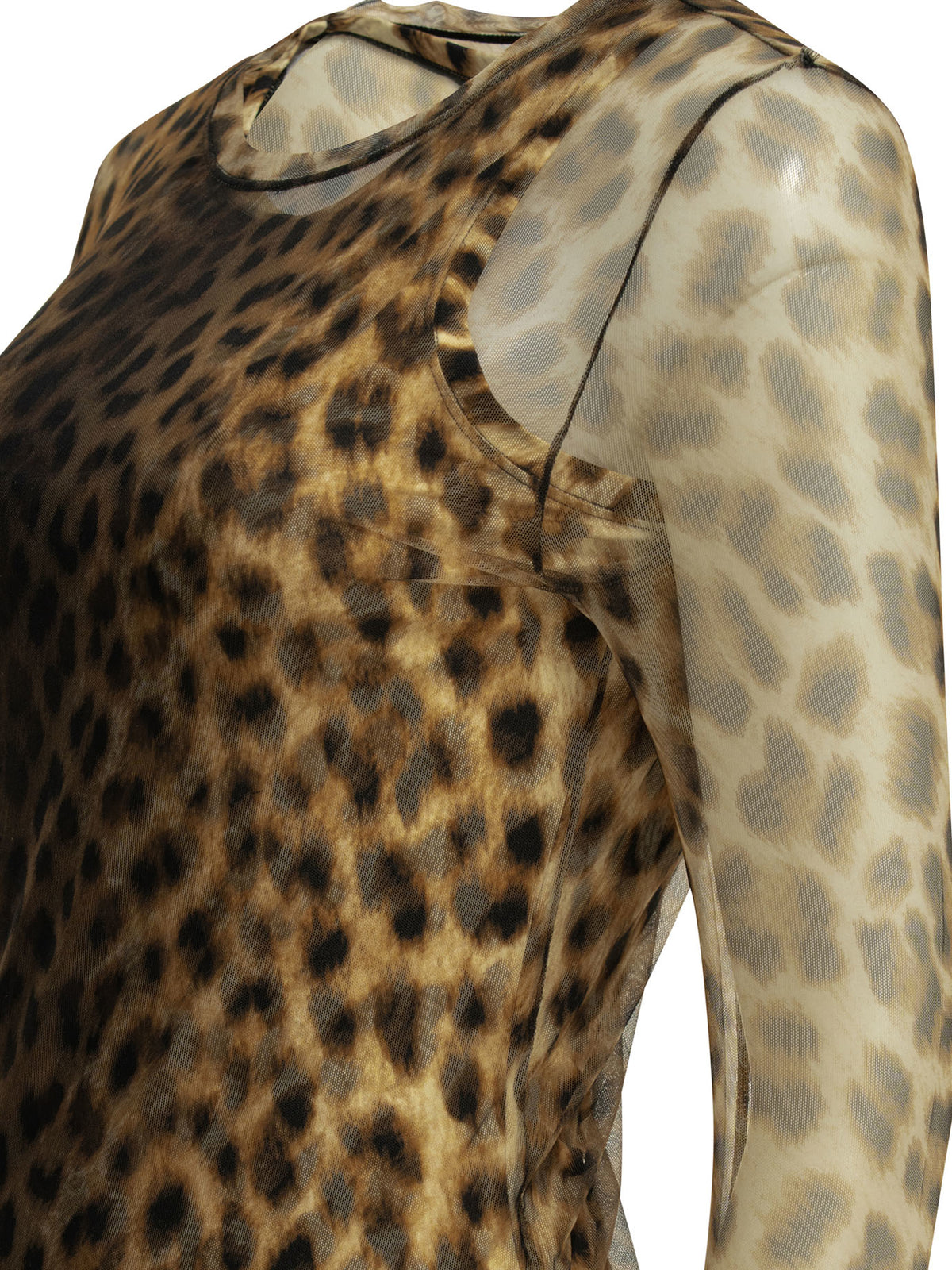 Max Mara Sportmax Fitted animalier top - Brown