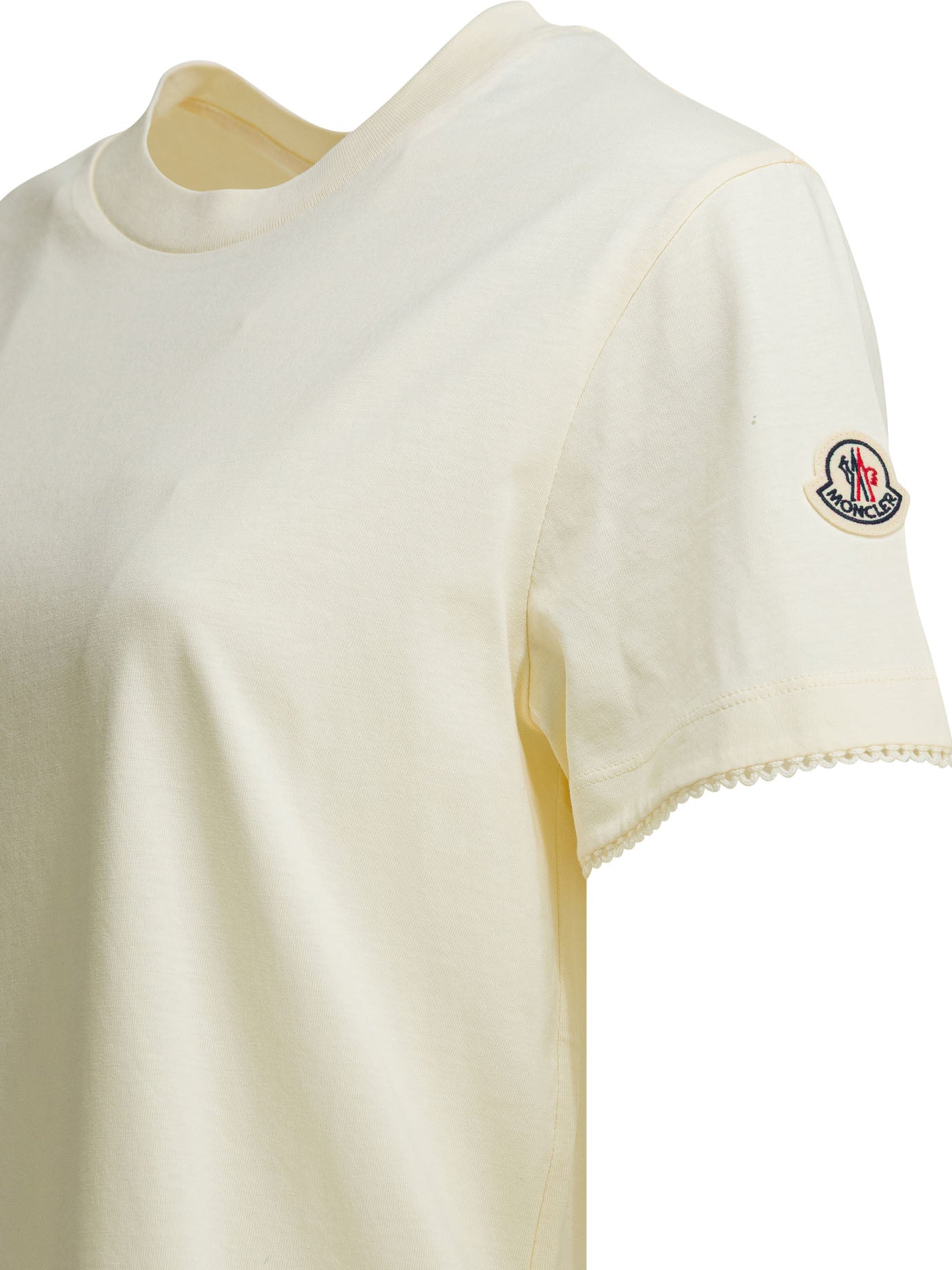 Moncler Crew-neck T-shirt with logo - White