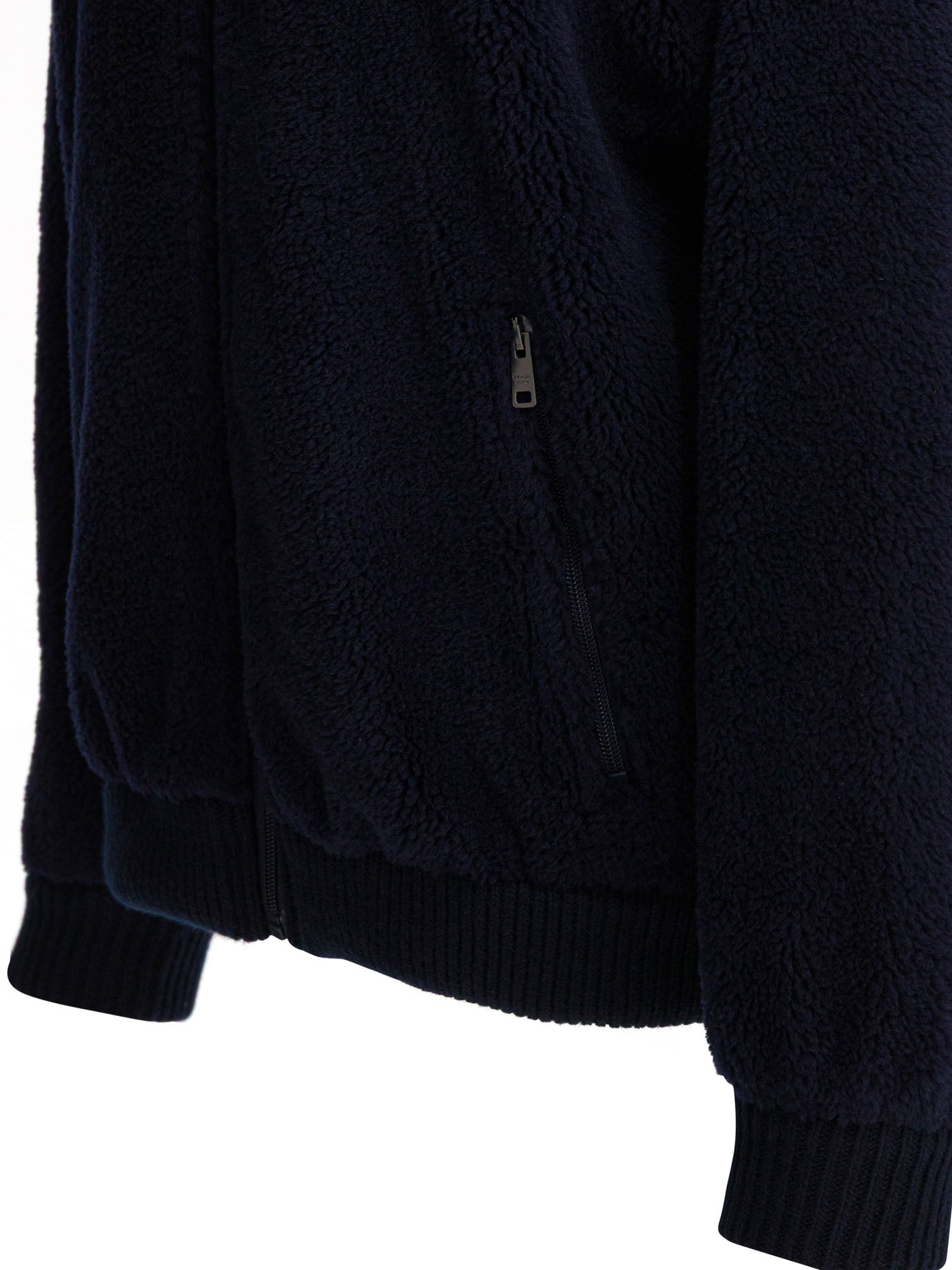 Prada Wool-blend fleece jacket - Blue