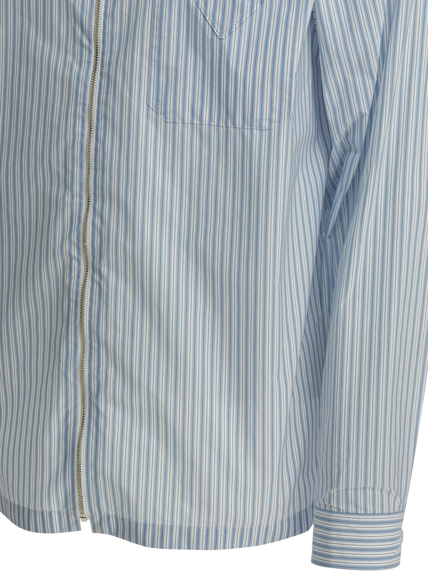 Prada Striped shirt with zipper - Light Blue