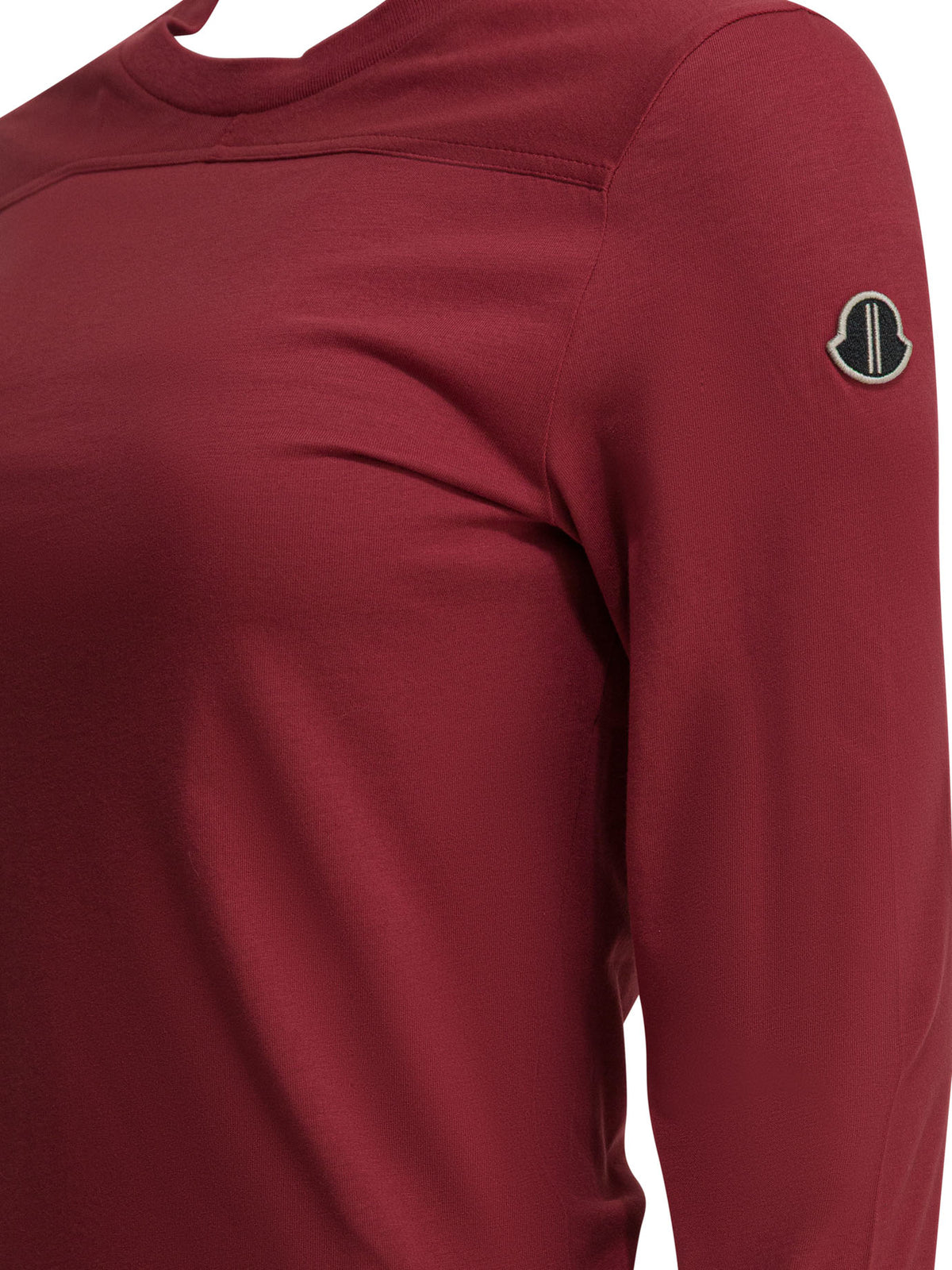 Rick Owens Cotton jersey T-shirt x Moncler - Red