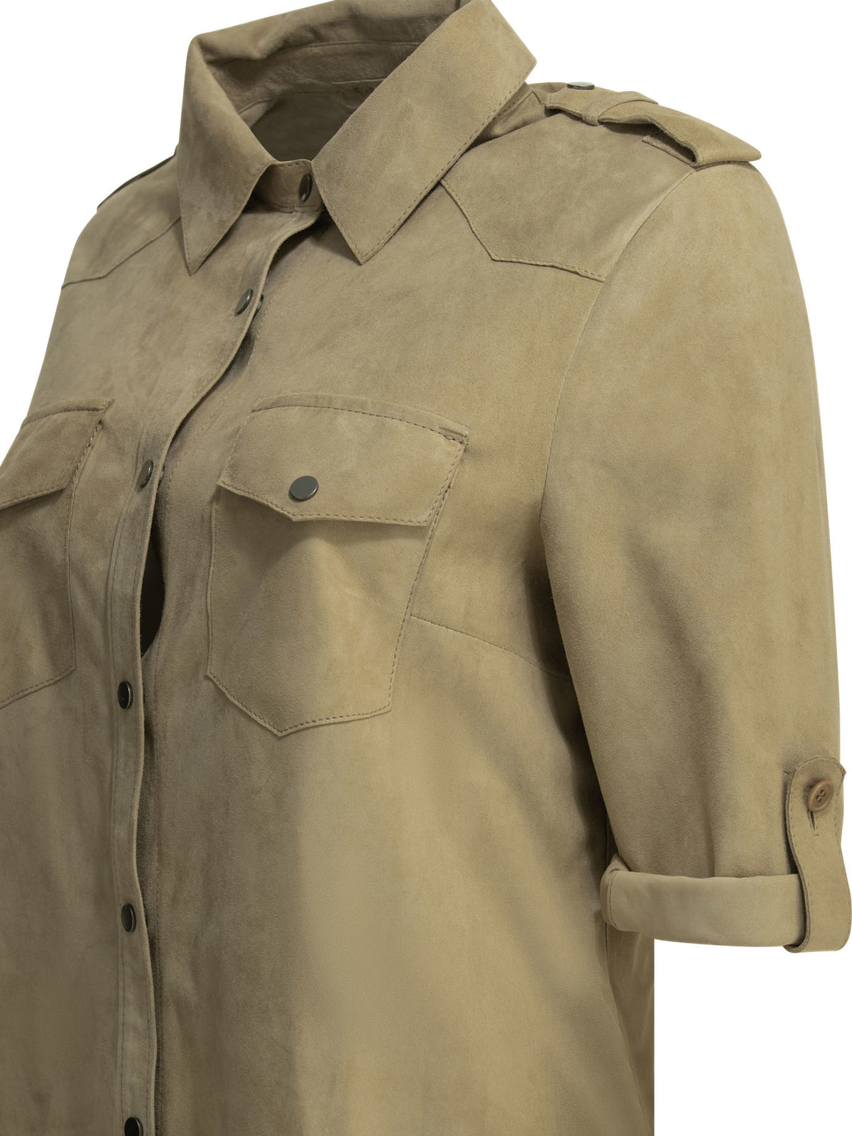 Salvatore Santoro Casual suede shirt - Beige