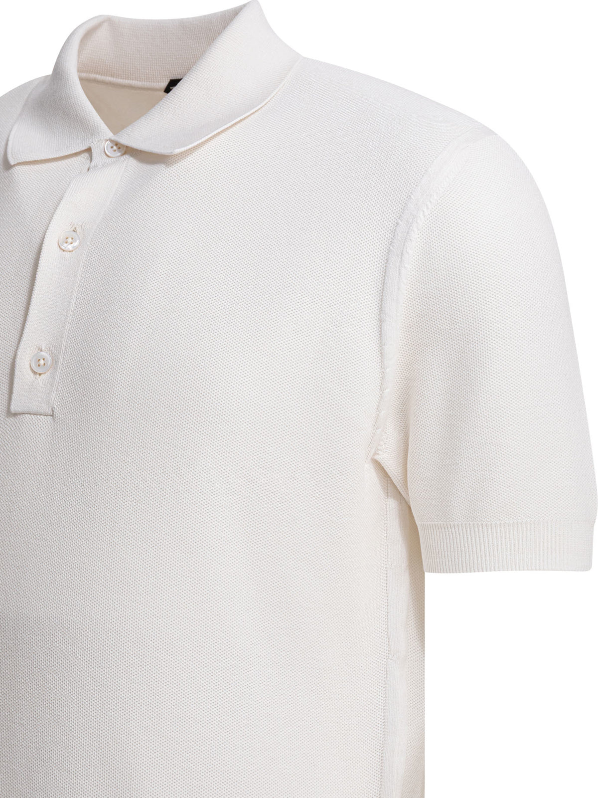 Tom Ford Silk and cotton pique polo shirt - White