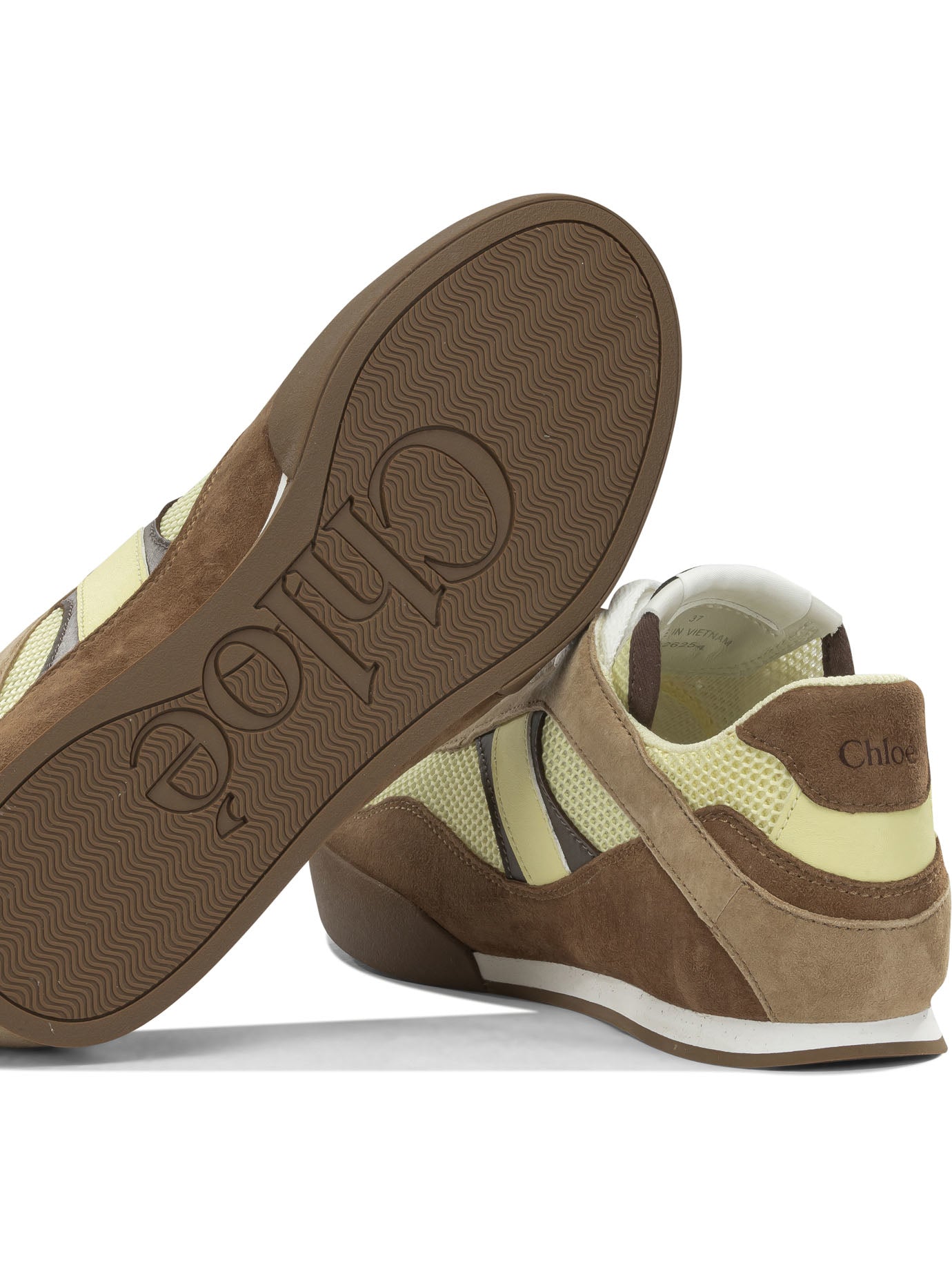 Chloé "Kick" Low-Top Sneakers - Brown