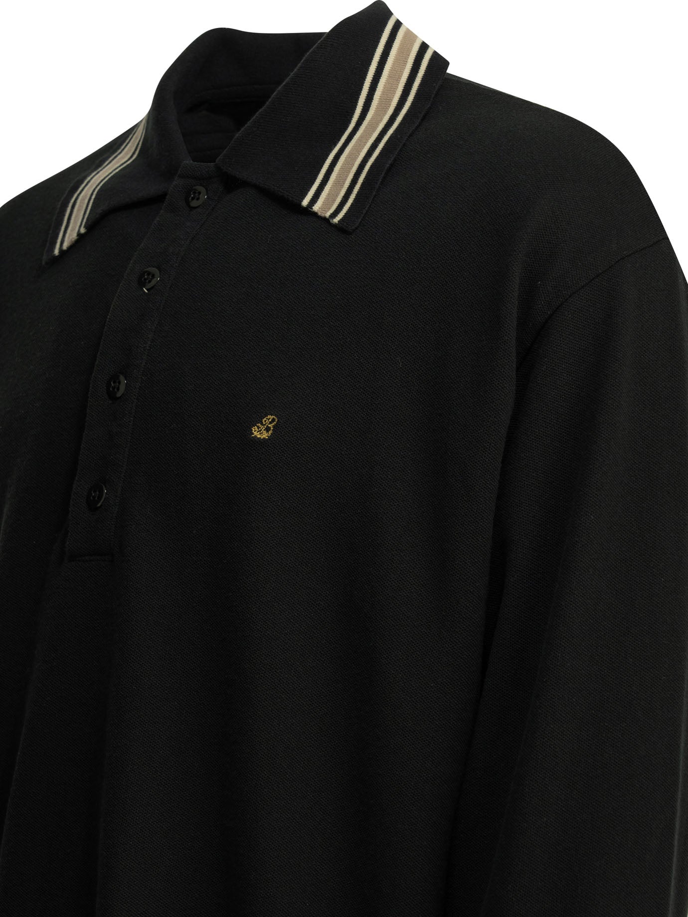 Kapital Polo shirt with buttons and logo - Black