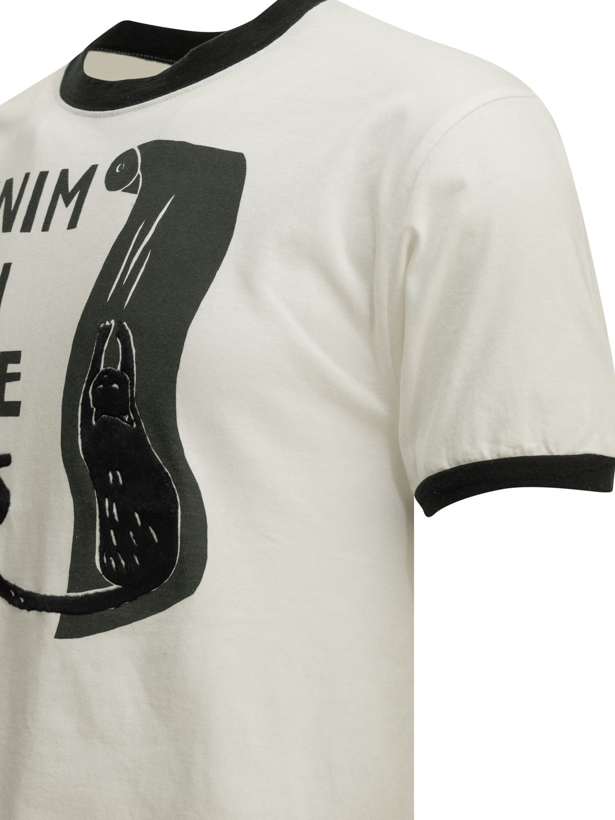 Kapital "Ring (Denim Men Love Cats)" Crew-Neck T-Shirt - White