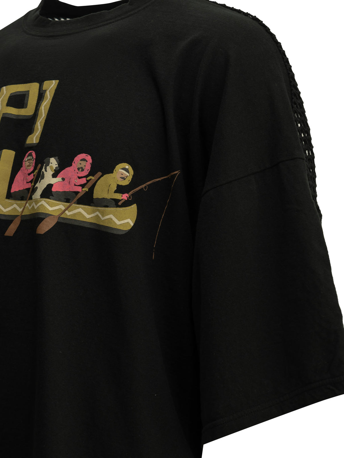 Kapital "Katabira Canoe Kapital" Crew-Neck T-Shirt - Black