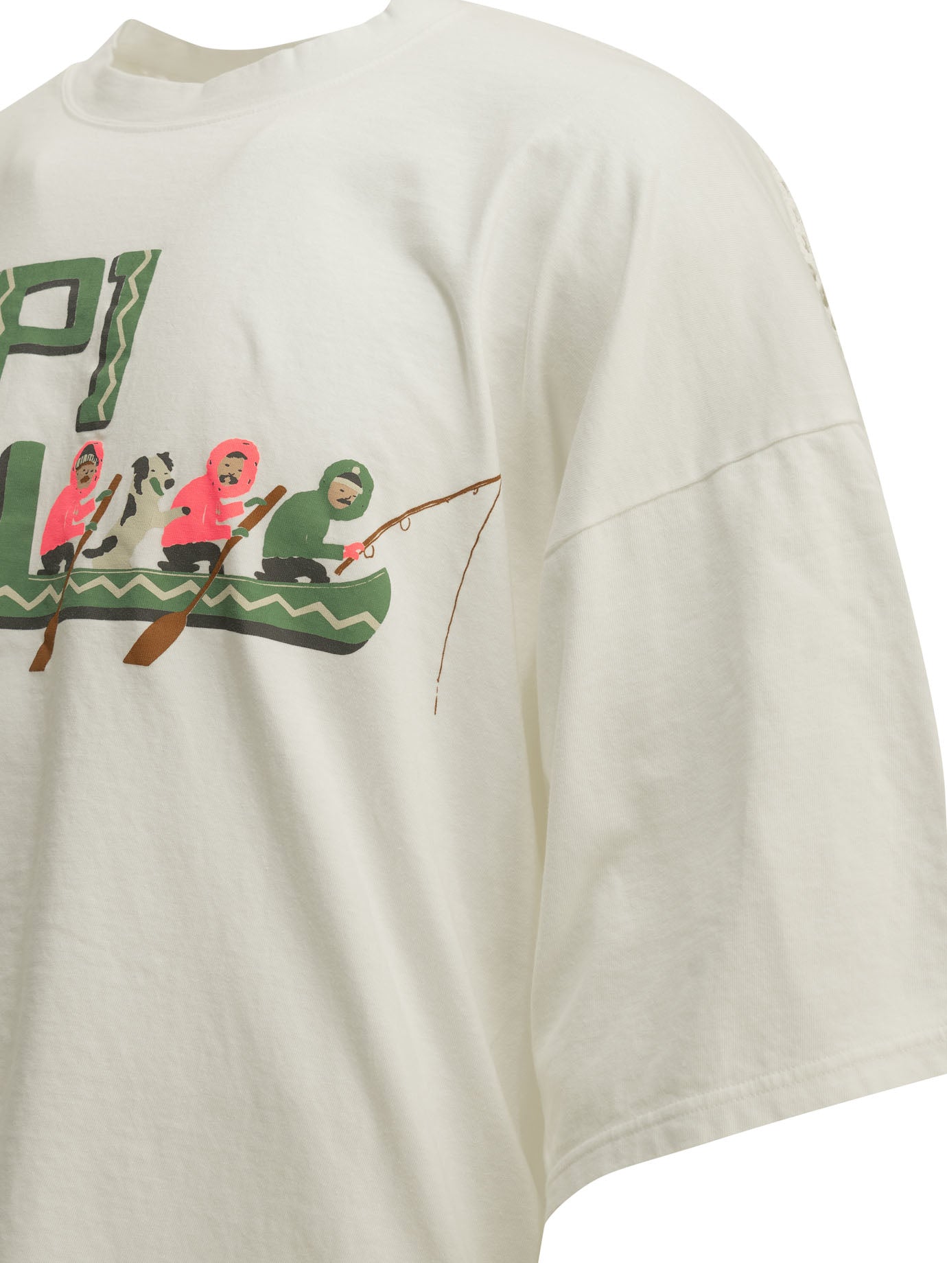 Kapital "Katabira Canoe Kapital" Crew-Neck T-Shirt - White