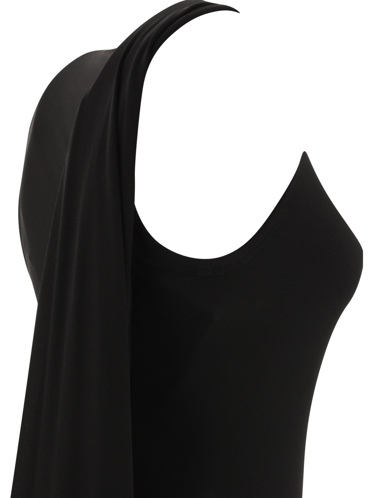 Balenciaga Ribbed jersey sleeveless dress - Black