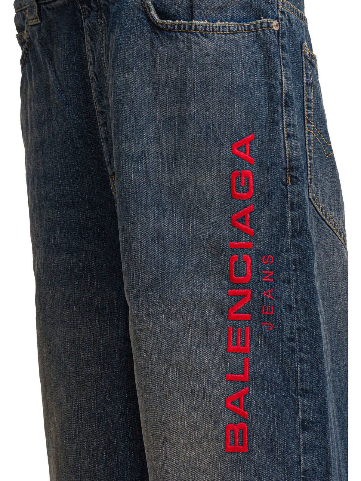 Balenciaga Jeans "Patched Molleton" - Blue