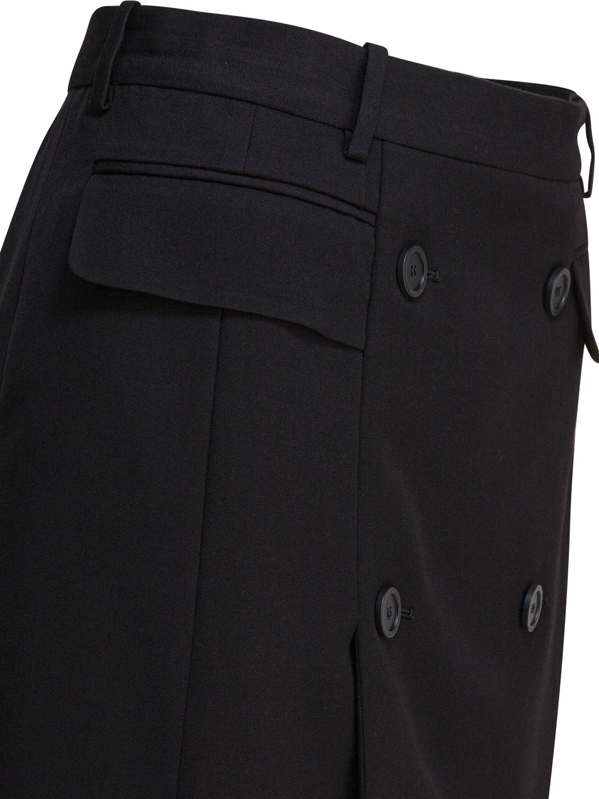 Balenciaga Viscose and wool twill miniskirt - Black