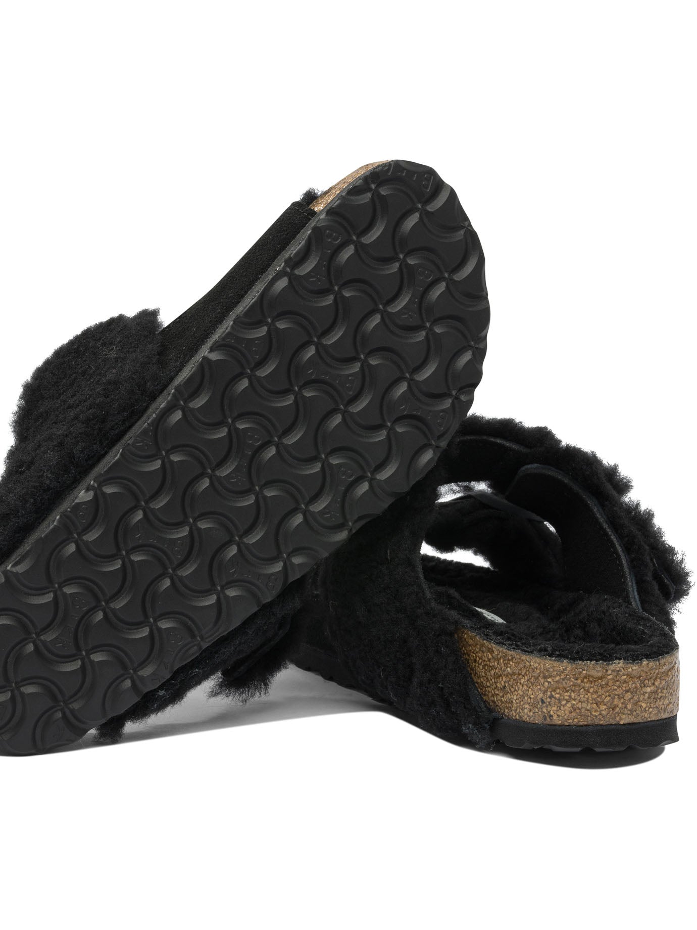 Birkenstock "Arizona Shearling" low sandals - Black