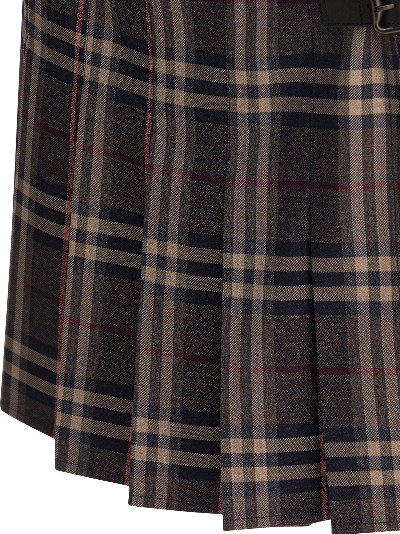 Burberry "Check" Wool mini kilt - Black