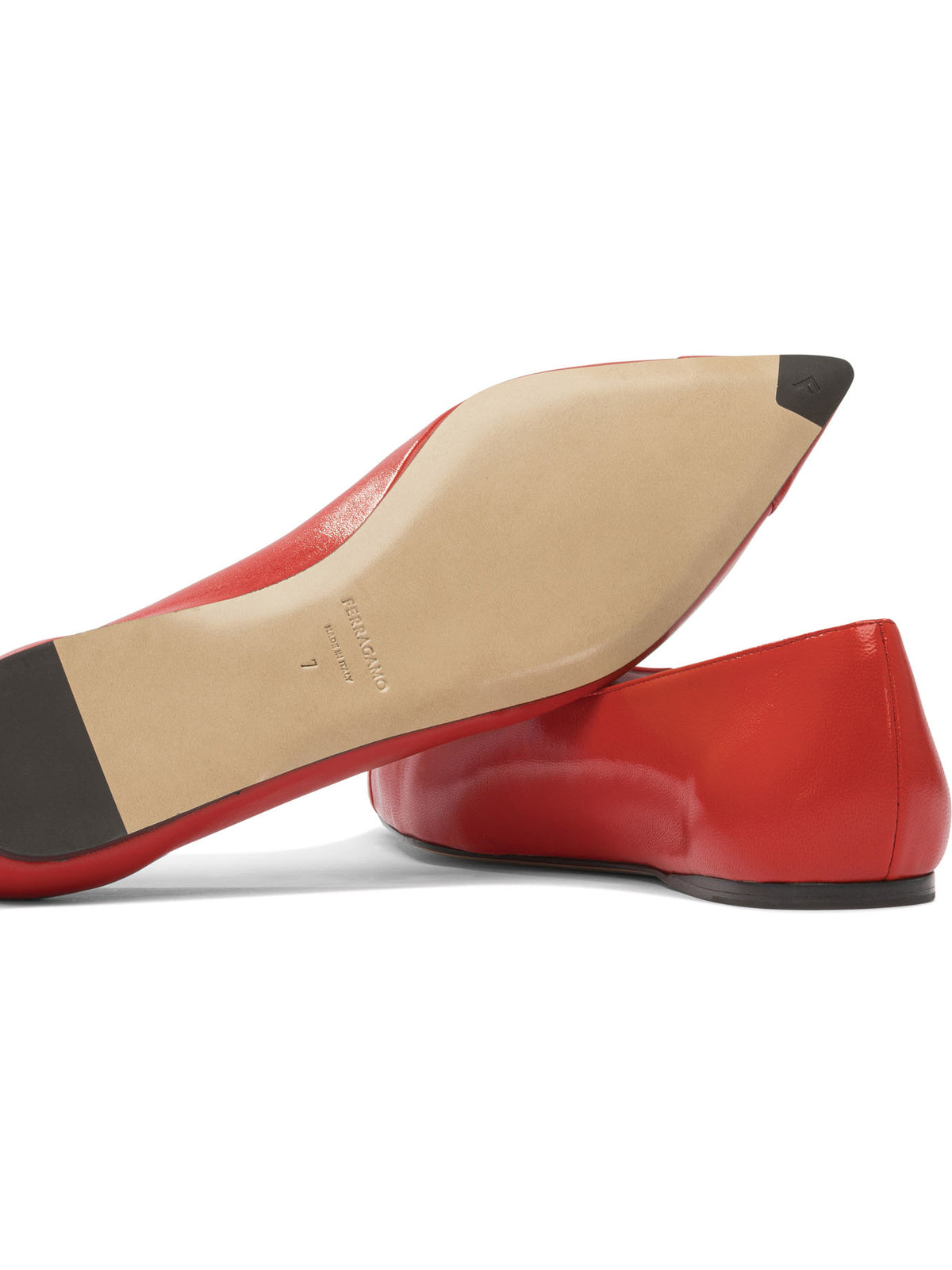 Ferragamo Ballet flats with bow "Soft" - Red