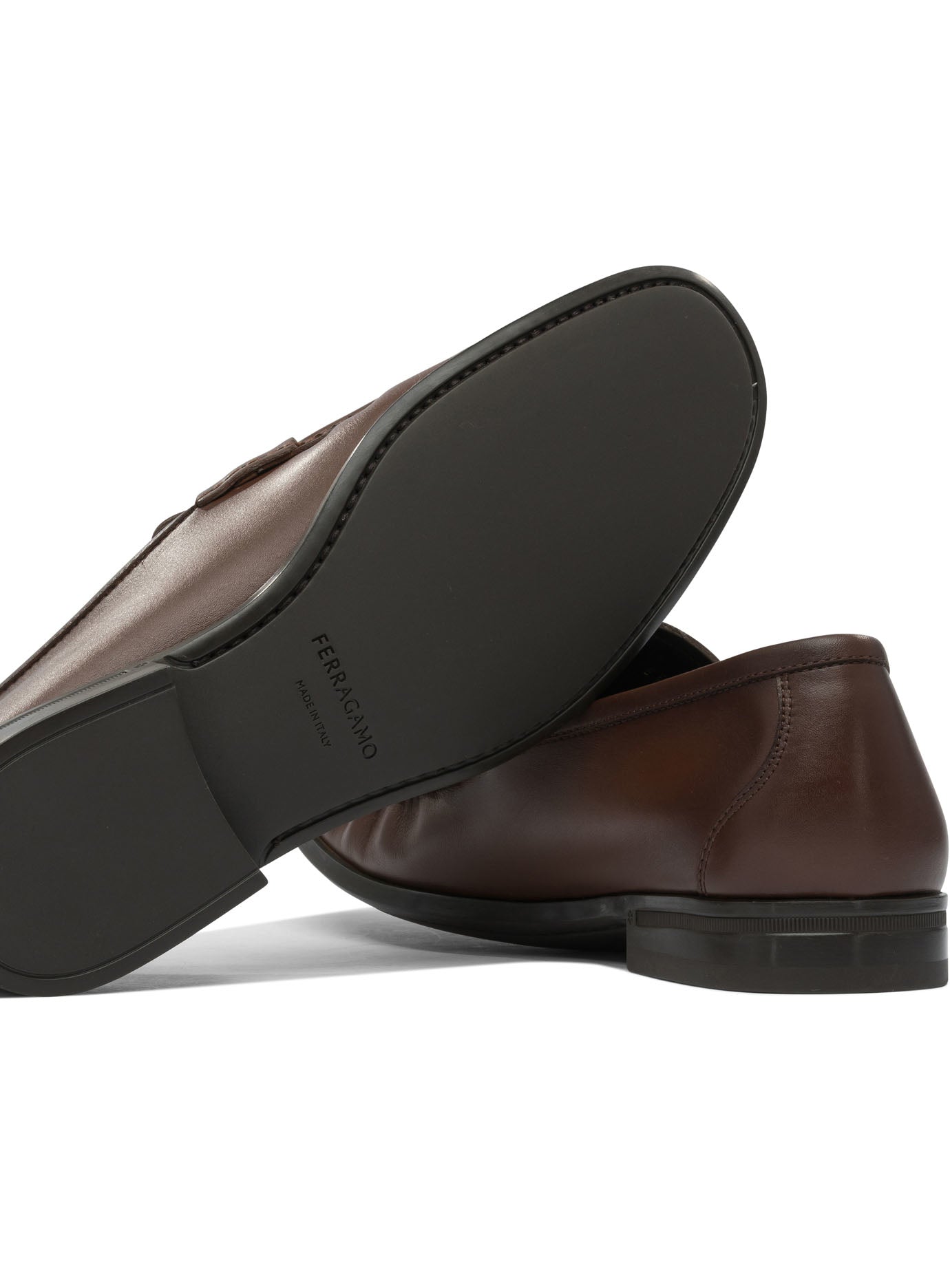 Ferragamo "Gancini" Moccasins - Brown
