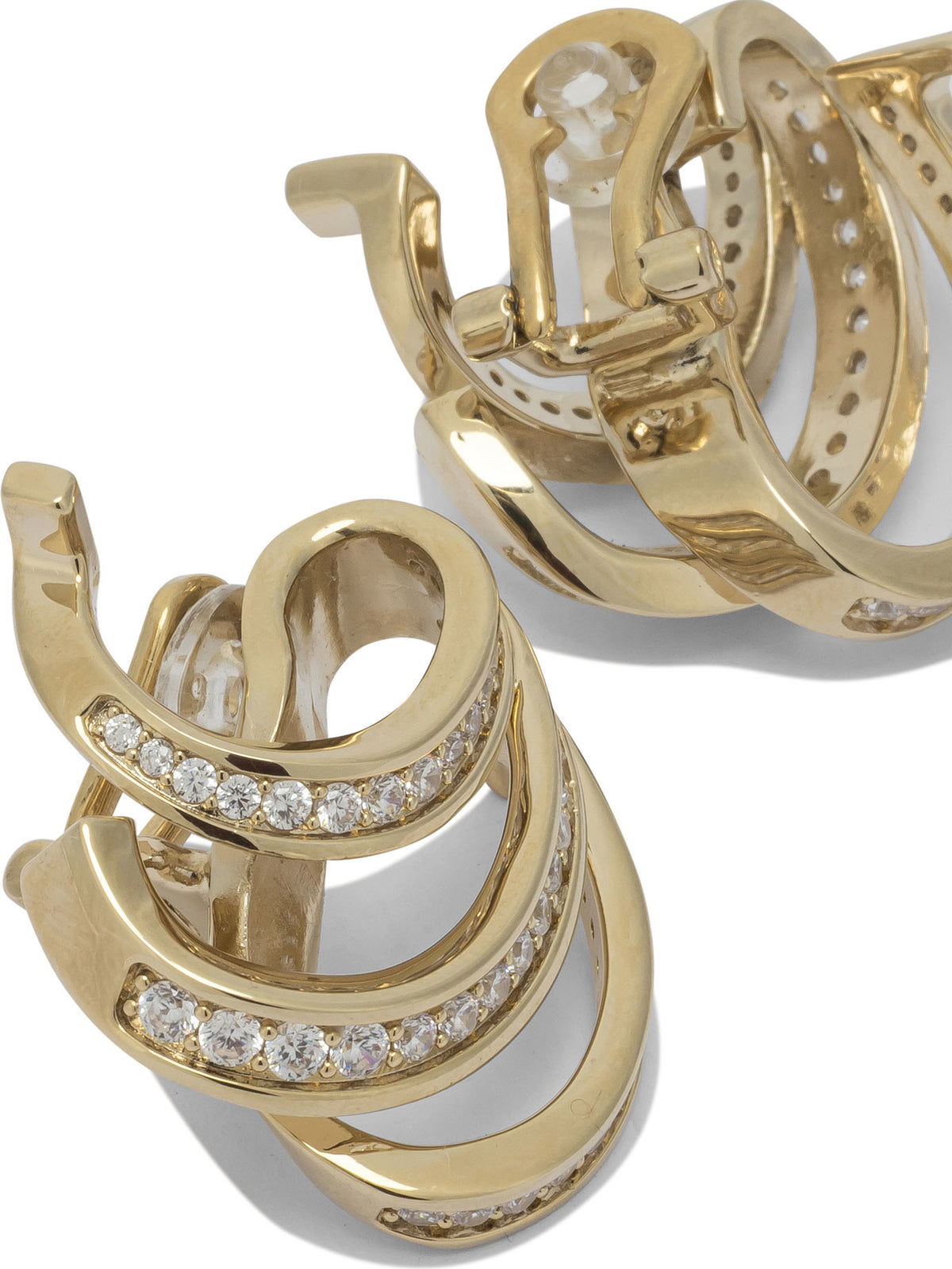 Ferragamo "Triplo Gancini" Earrings - Gold